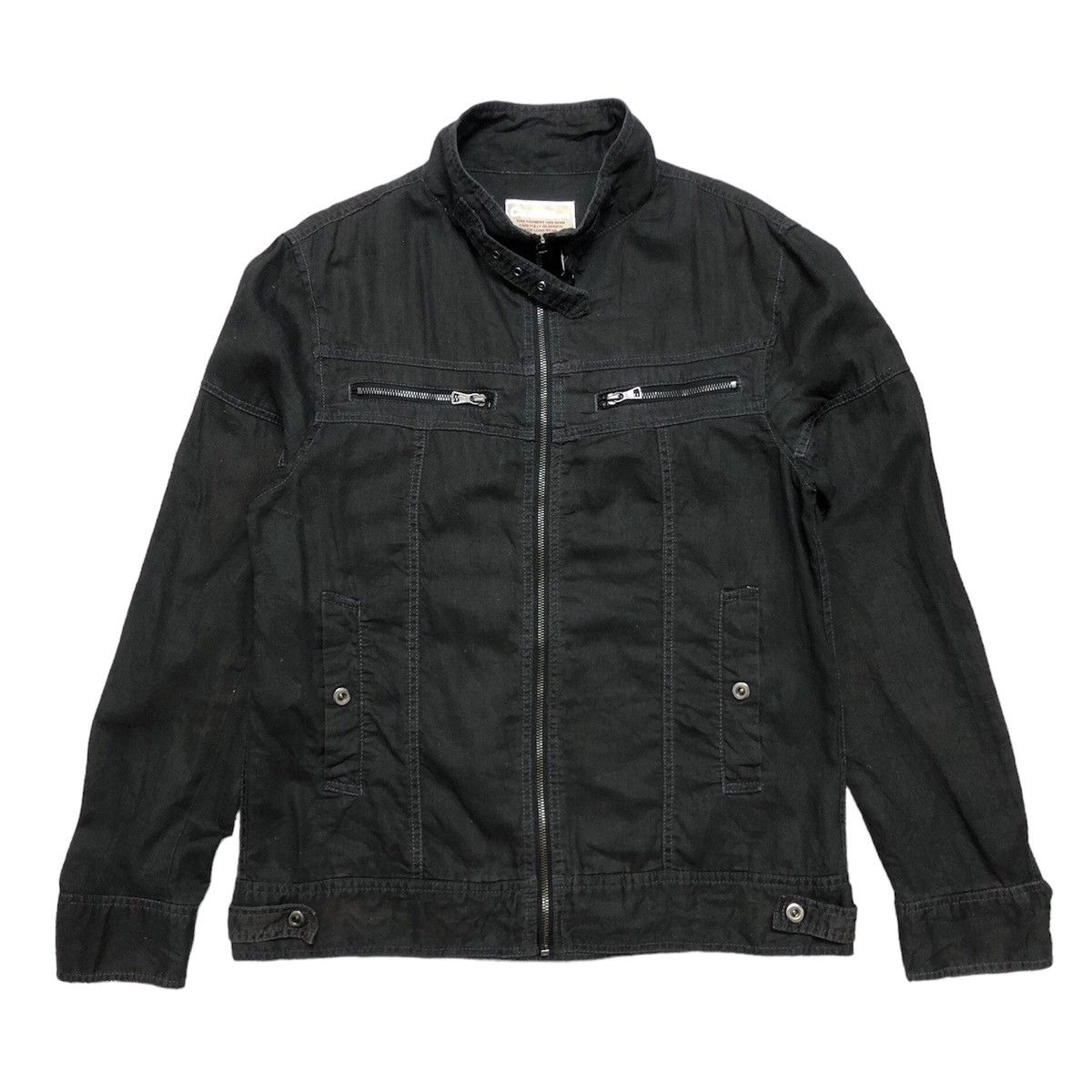 image of Biker Denim x Cox Uk Cox Bikers Fullzip Jacket in Black, Men's (Size Large)