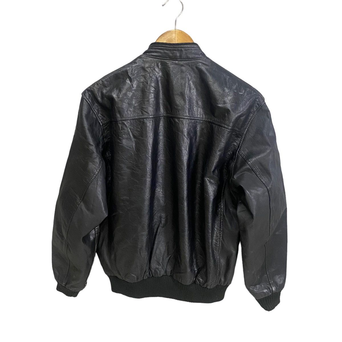 Genuine Leather Vintage 80s Bomber sheepskin leather jacket Size US M / EU 48-50 / 2 - 5 Thumbnail