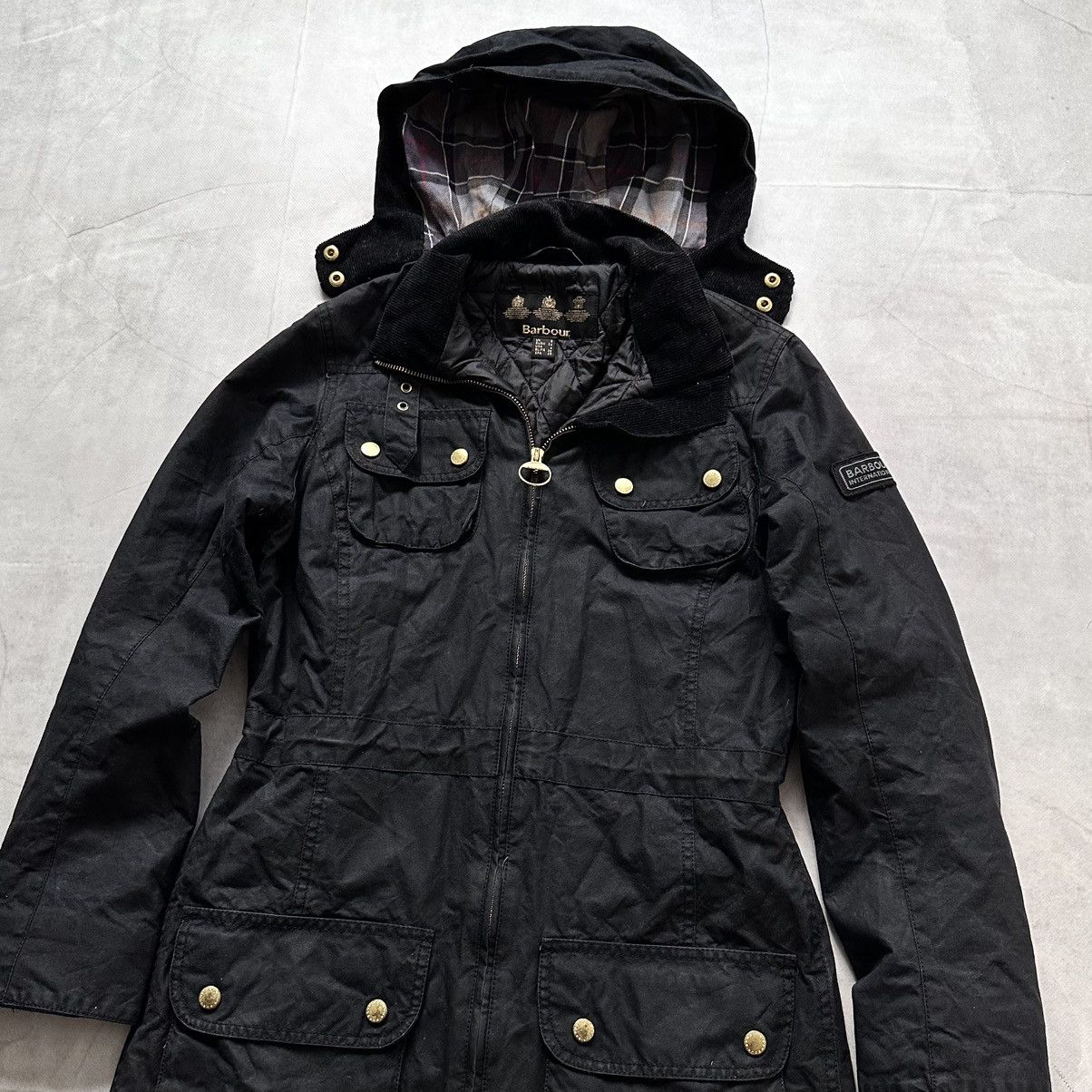 Barbour Barbour International Waxed Cotton Parka Jacket Belstaff Size S / US 4 / IT 40 - 2 Thumbnail