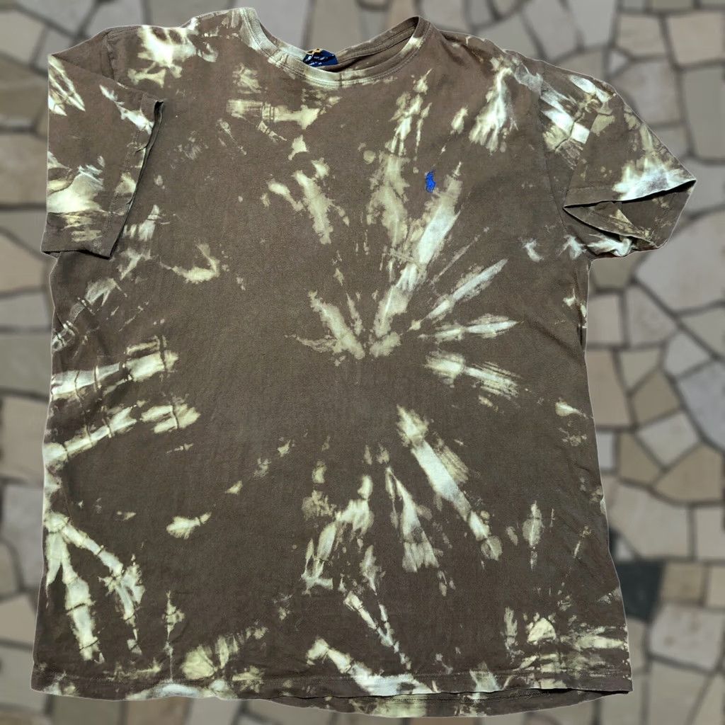 Polo Ralph Lauren Vintage Polo Ralph Lauren Brown Acid Wash Tie Dye Single Stitch T-Shirt Tag L Mens Size US L / EU 52-54 / 3 - 1 Thumbnail