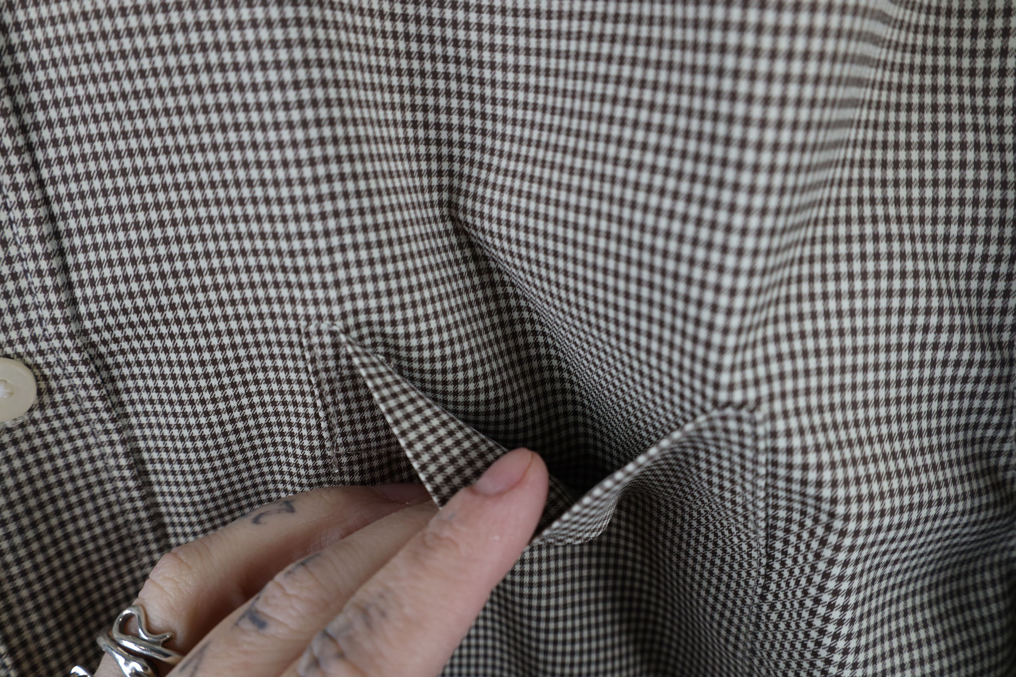 UNTUCKit × Vintage Untuckit Gingham Knit Collared Button Shirt Brown Polyester Size US M / EU 48-50 / 2 - 6 Thumbnail