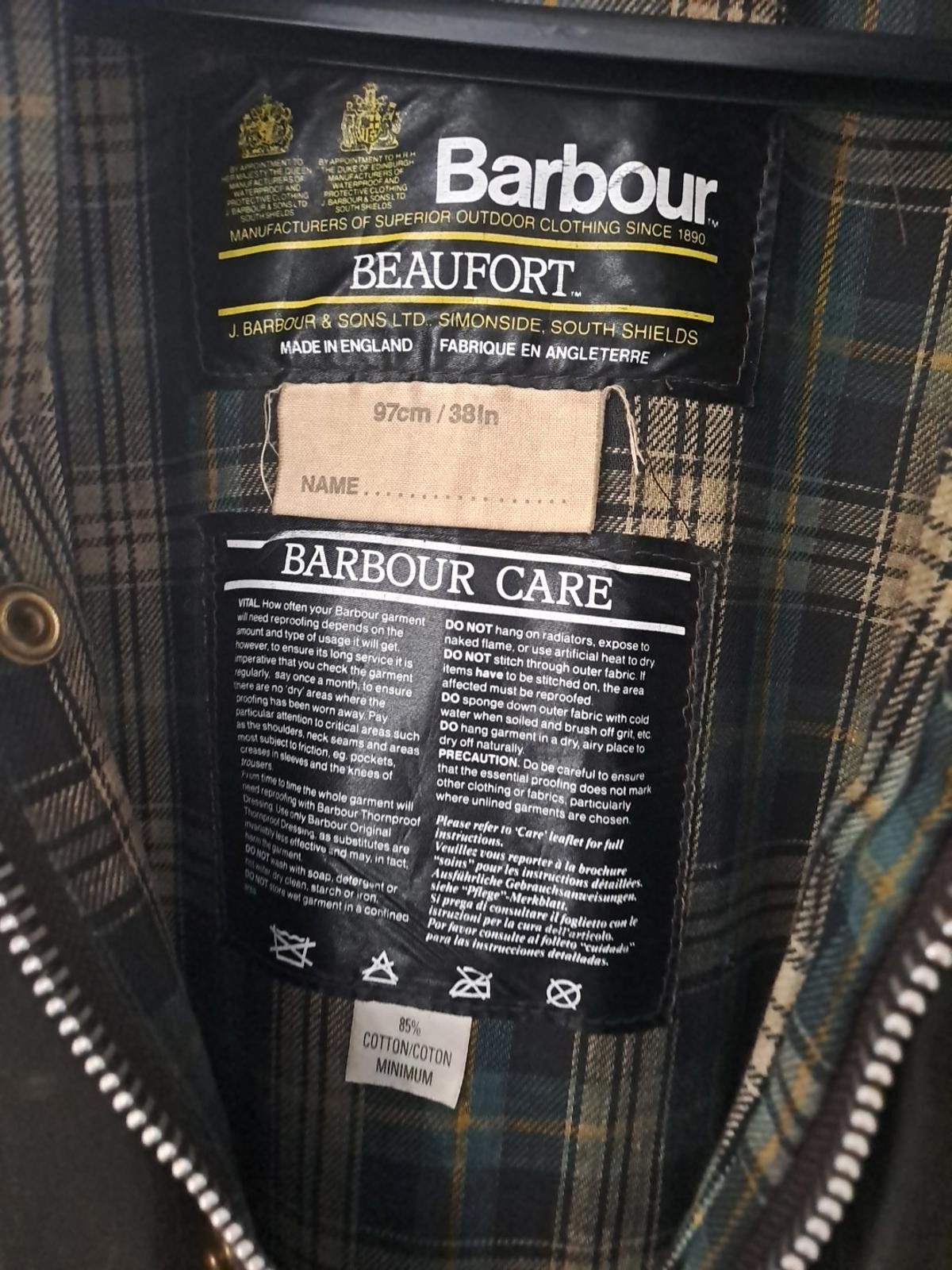 Barbour Barbour Beaufort Wax Jacket Green C38/97cm Olive Full Zip Size US M / EU 48-50 / 2 - 4 Thumbnail