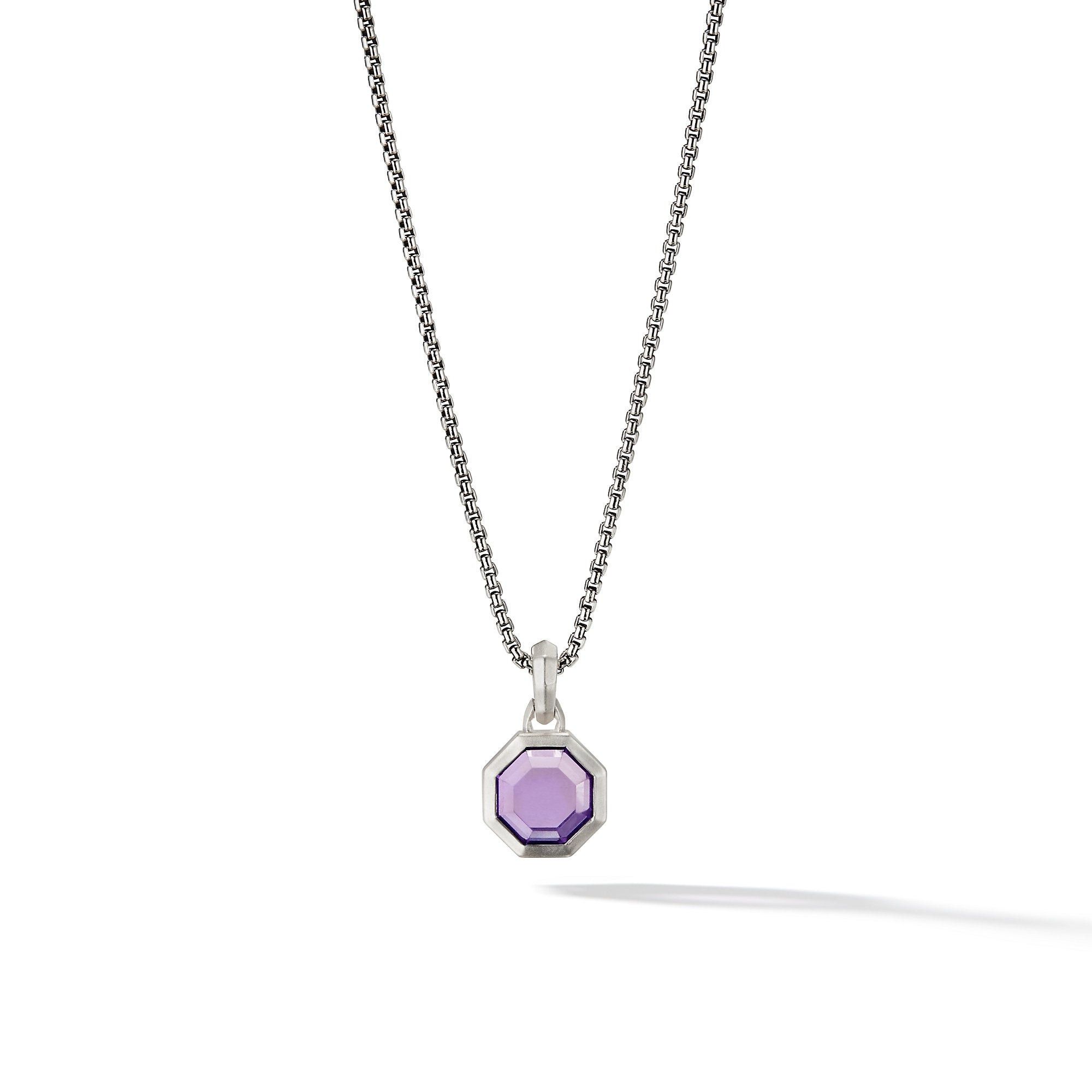 o1w1db10525 D13319 Amulet in Sterling Silver with Amethyst
