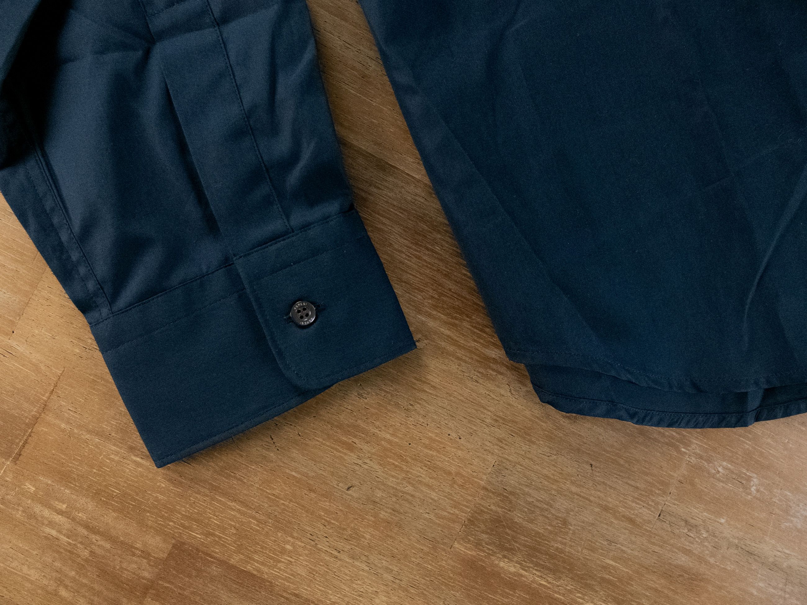 Aspesi ASPESI navy blue cotton dress shirt Size 42 / 16.5 Size US L / EU 52-54 / 3 - 3 Thumbnail