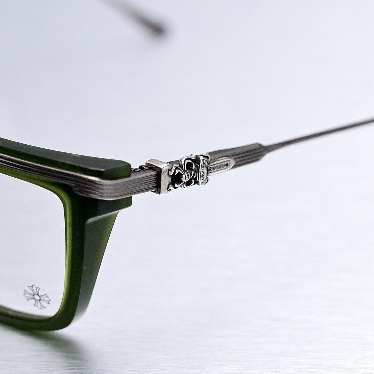 Chrome Hearts CHROME HEARTS TRYDIXAGAIN MATTE DARK OLIVE AG GLASSES Size ONE SIZE - 3 Thumbnail