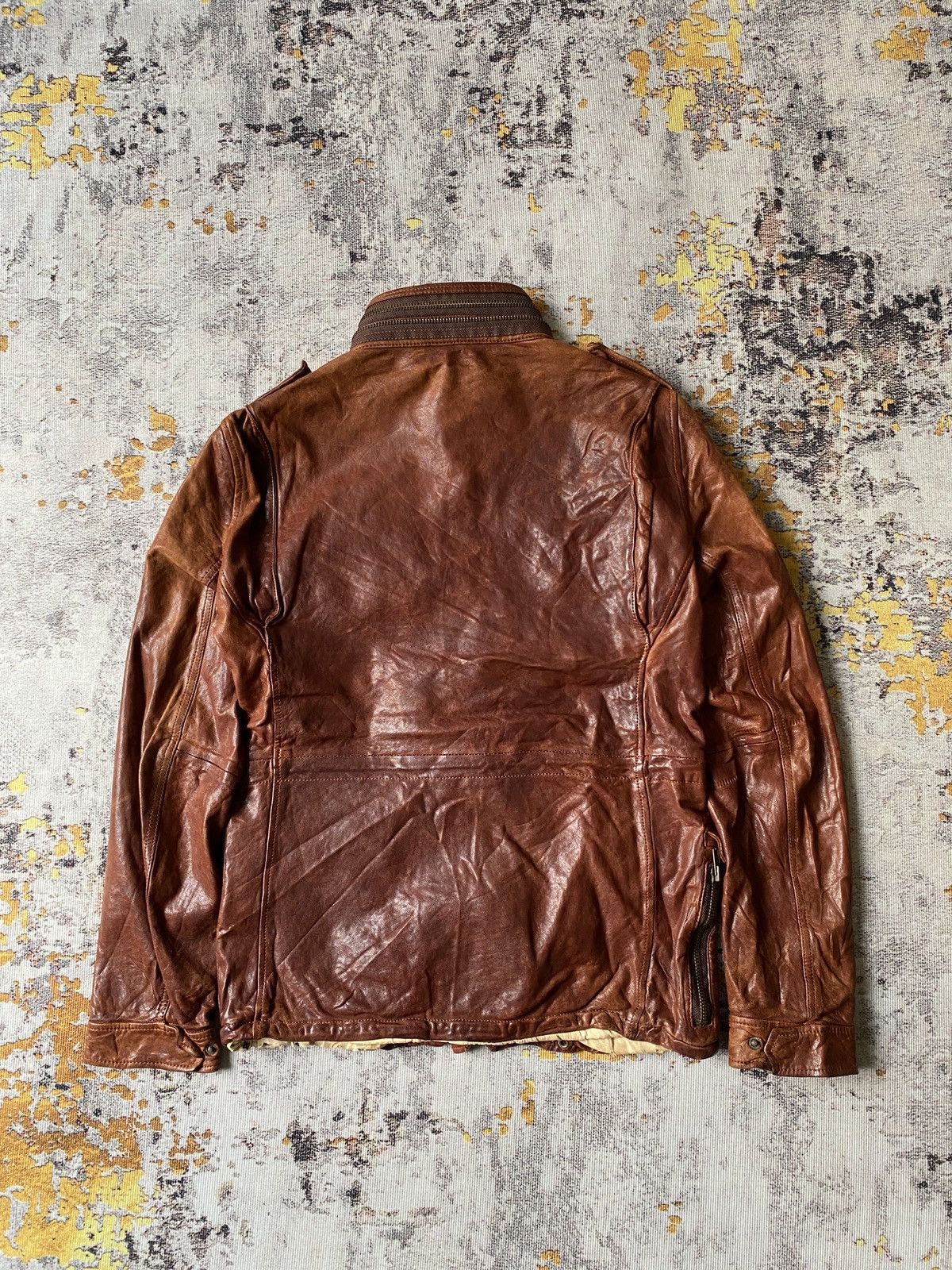 Leather Unlimited Japan Multipocket Patina Sheep Leather Jacket Size US M / EU 48-50 / 2 - 3 Thumbnail