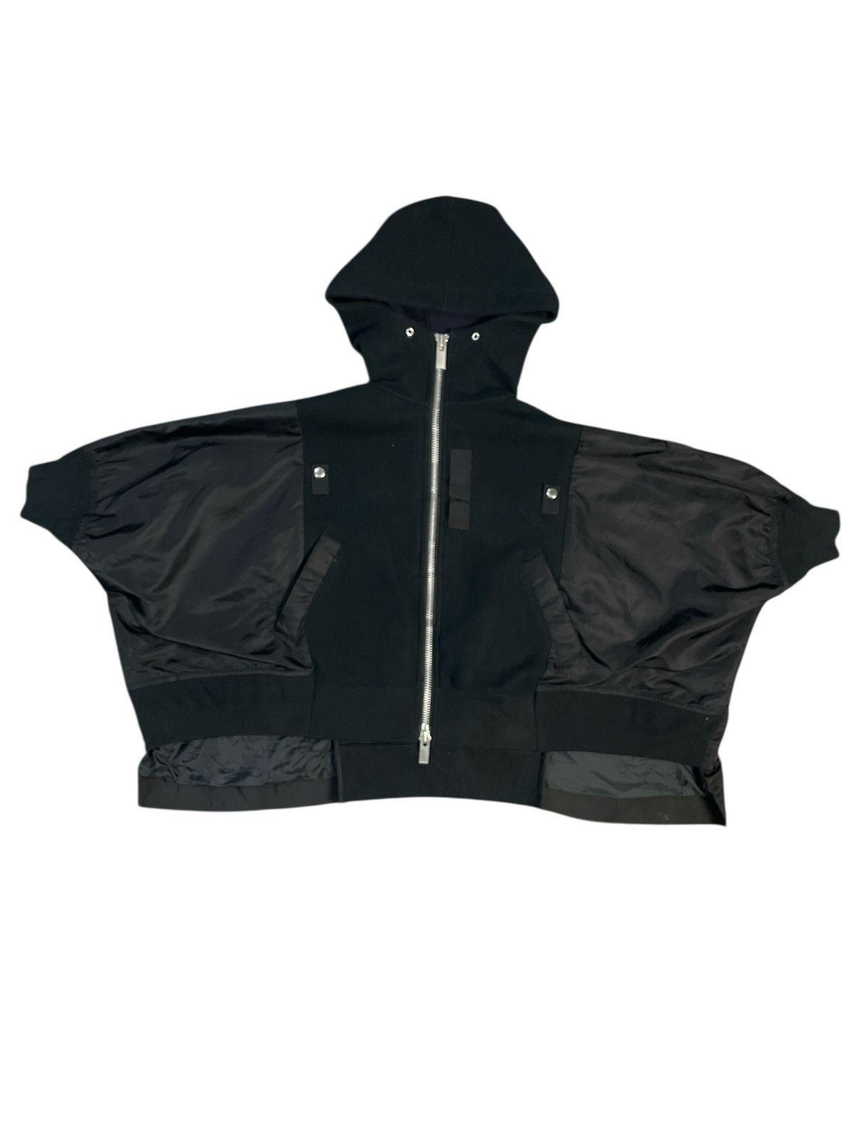 Sacai sacai Cropped Hooded Bomber Jacket Size 2 Oversized Fit Size US M / EU 48-50 / 2 - 2 Thumbnail