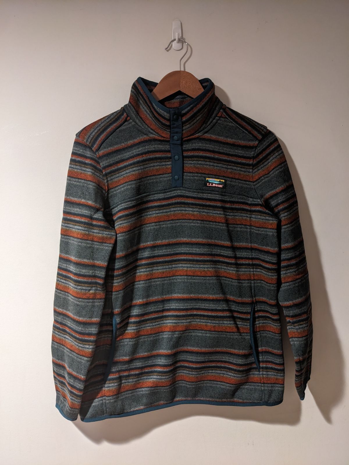 Bean Green Regular Large Sweater Fleece Pullover Print