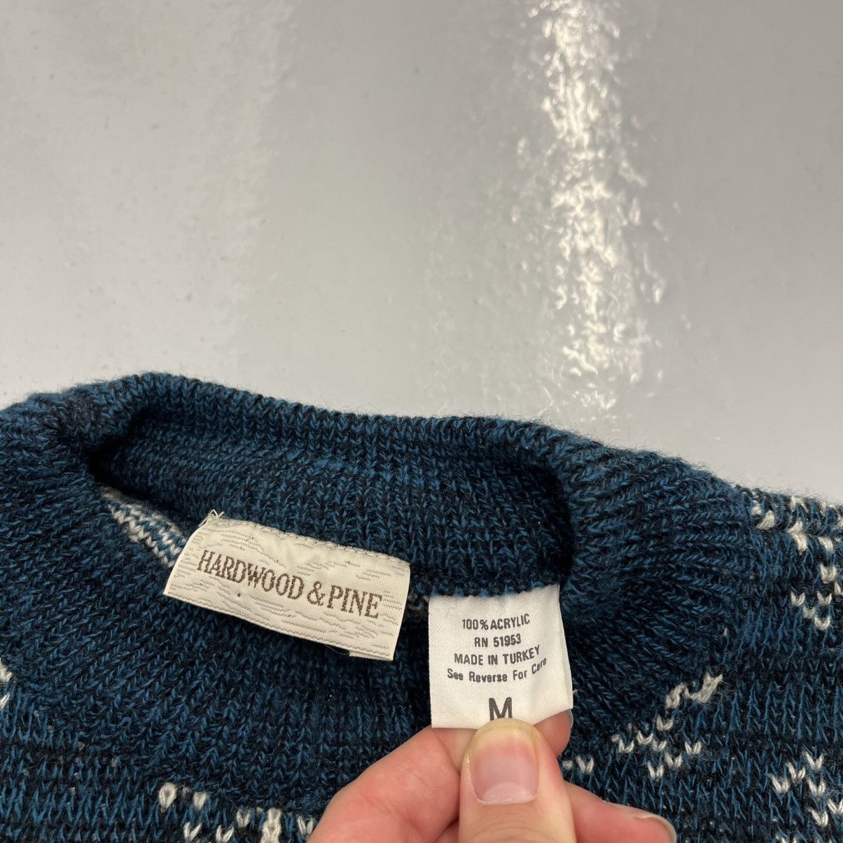 Other Vintage 90s Hardwood & Pine Blue Pattern Acrylic Sweater Size US M / EU 48-50 / 2 - 3 Thumbnail