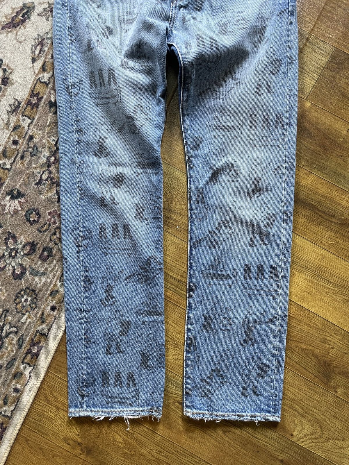 Levi's × Levi's Vintage Clothing Levis Bathtub Cartoon Trucker Denim 501 Big E Size US 29 - 4 Thumbnail