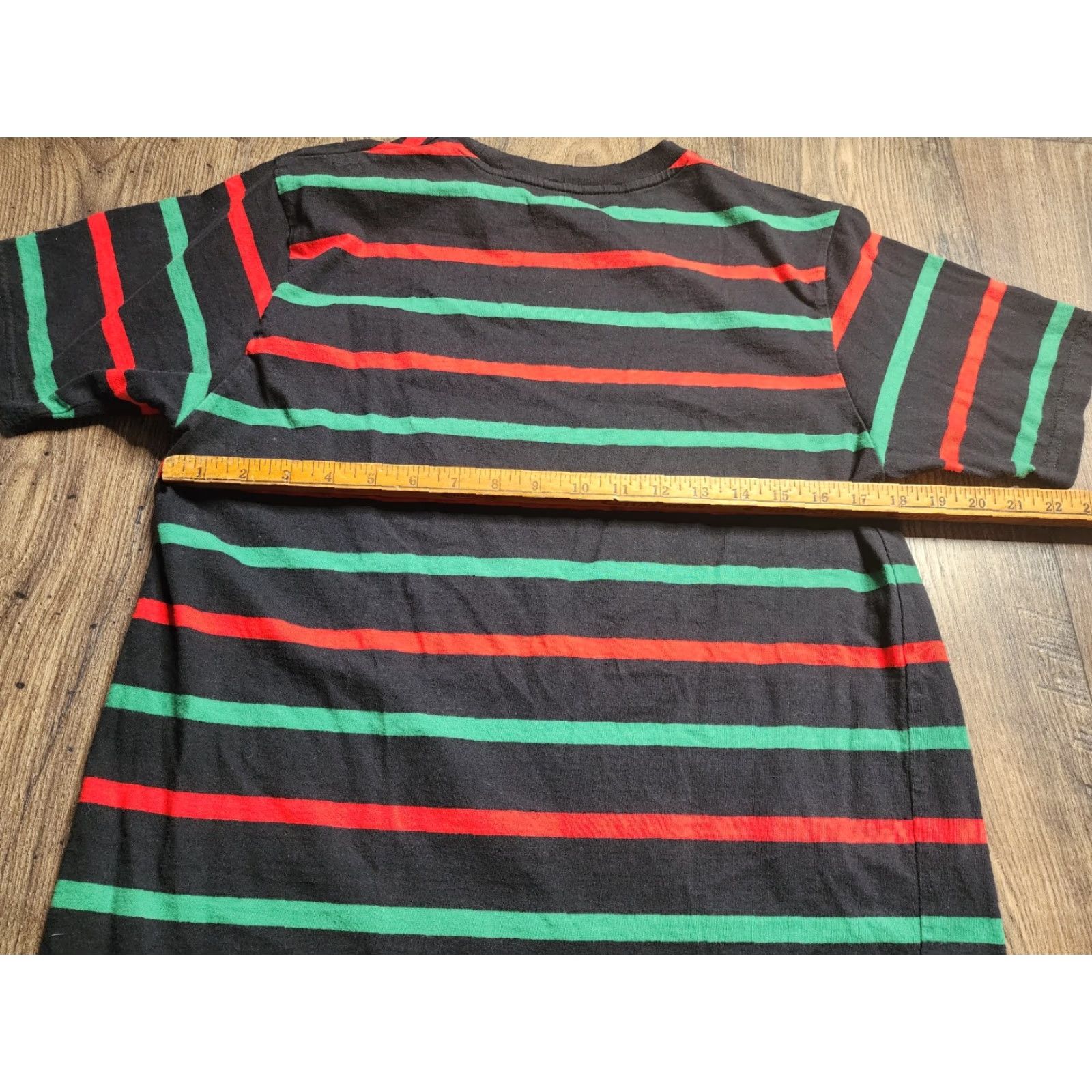 DGK DGK Shirt Mens M Black Striped Embroidered Logo T-Shirt Halloween Horror 80s 90s Grunge Movie Outdoor Size US M / EU 48-50 / 2 - 2 Thumbnail