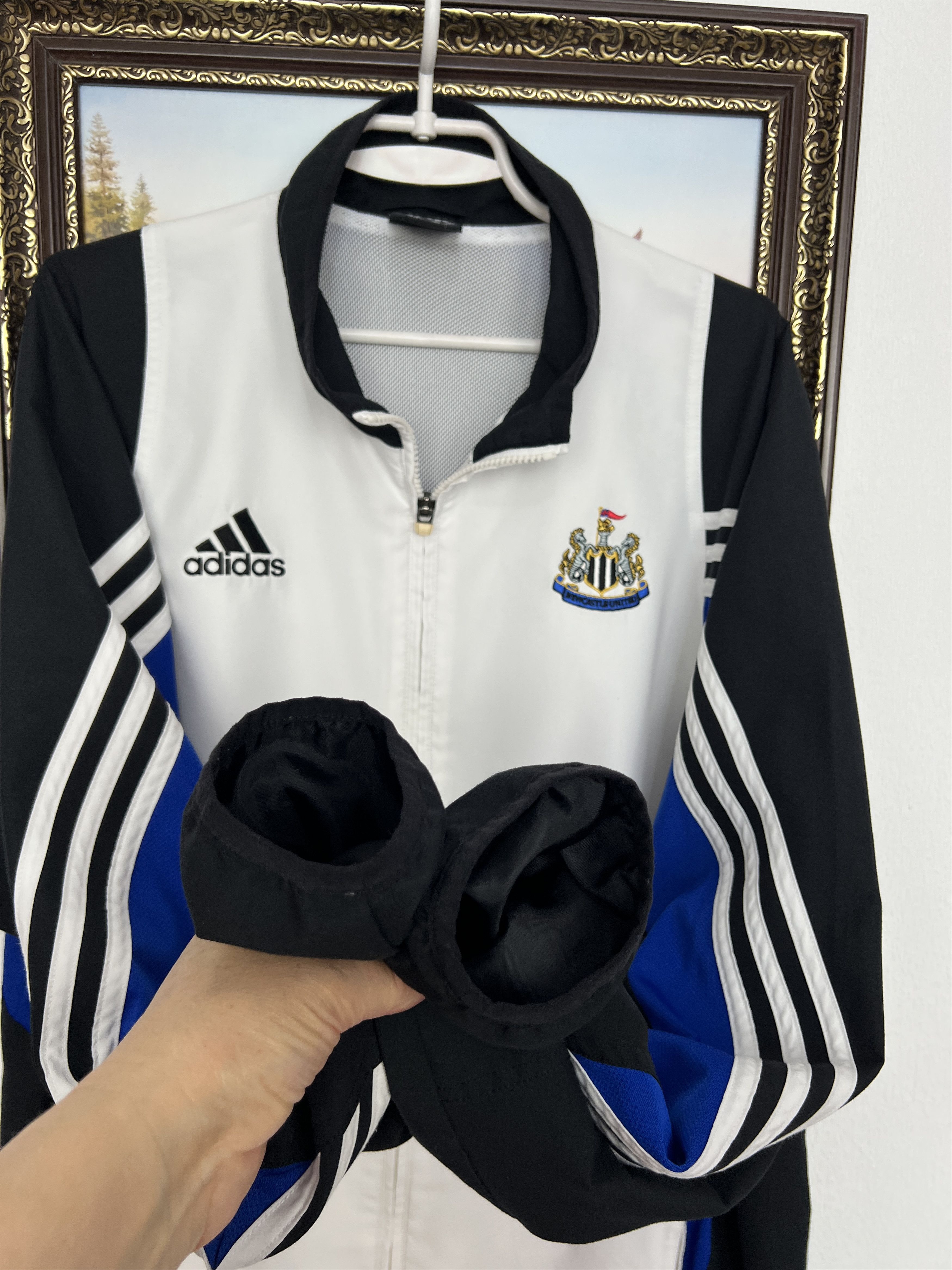 Adidas Vintage Newcastle United Football Jacket Soccer Track Top Size US L / EU 52-54 / 3 - 6 Thumbnail