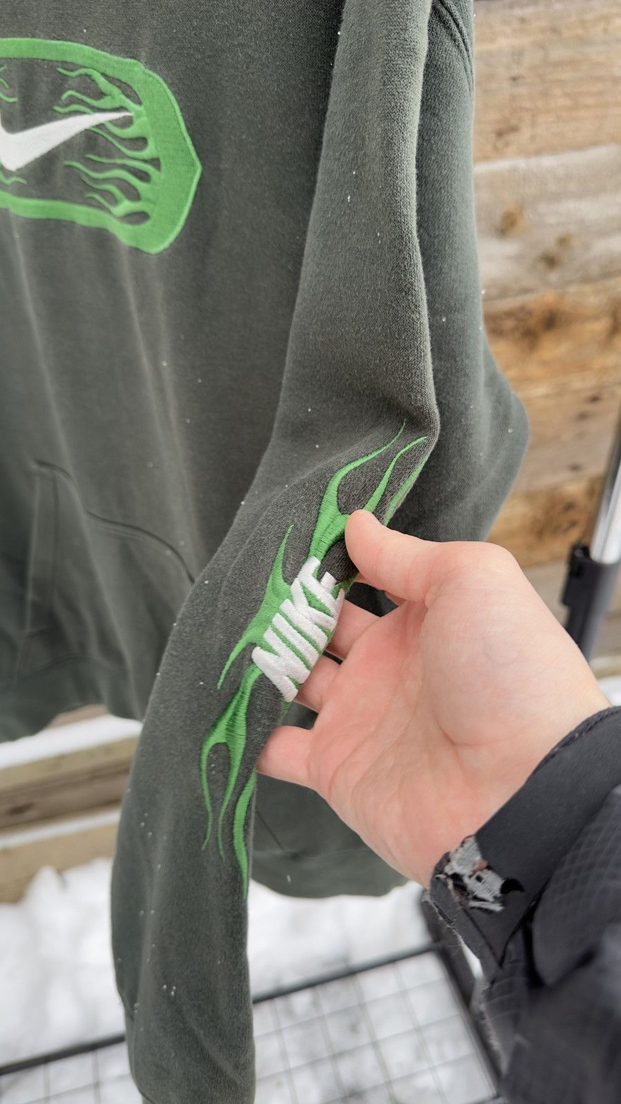 Nike Nike Vintage Hoodie Big Logo Avant Garde Washed Boxy Japanes Size US S / EU 44-46 / 1 - 4 Thumbnail
