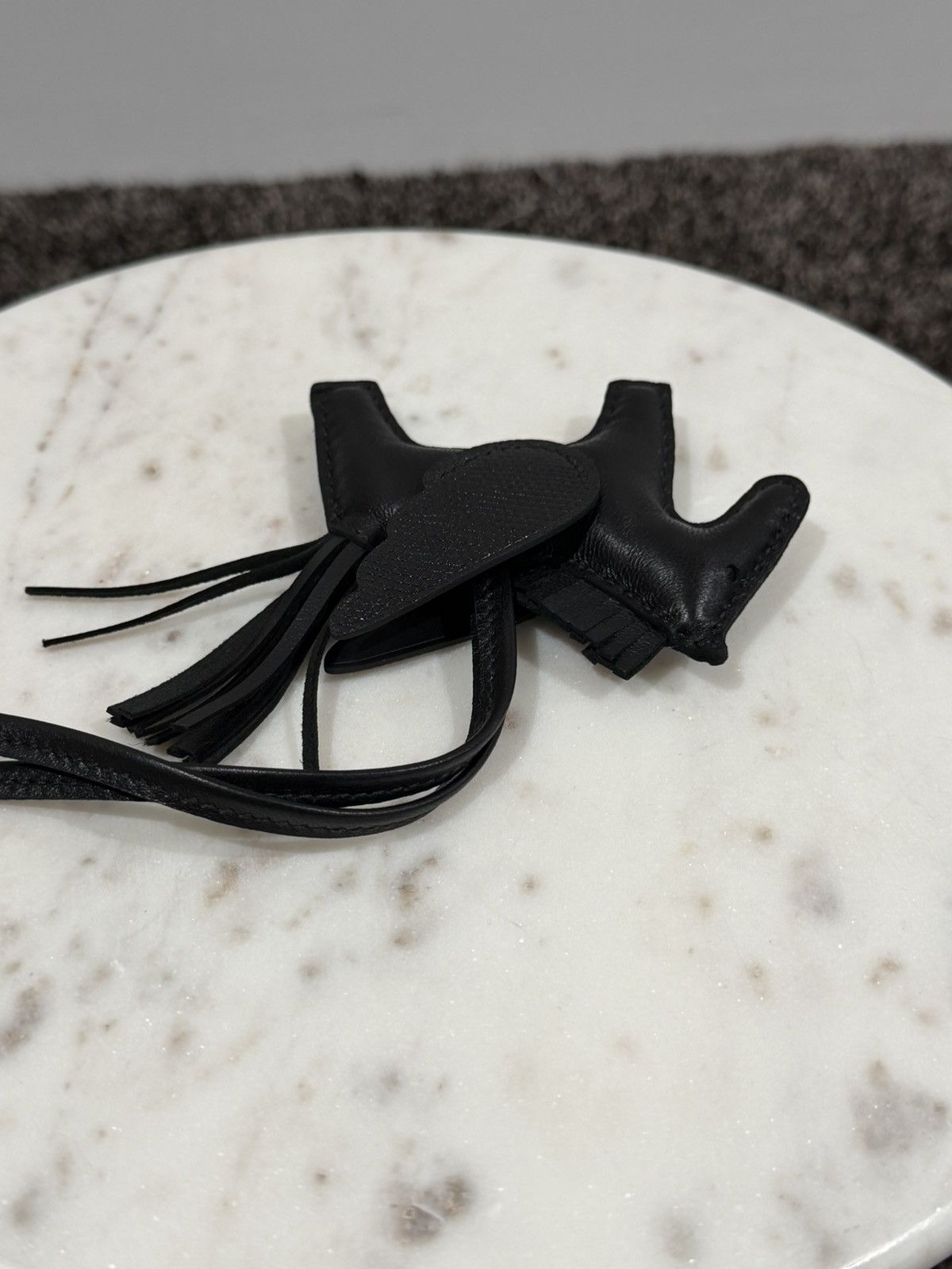 Hermes Hermes Black Leather MM Lizard Rodeo Pegasus Horse Bag Charm Size ONE SIZE - 6 Thumbnail