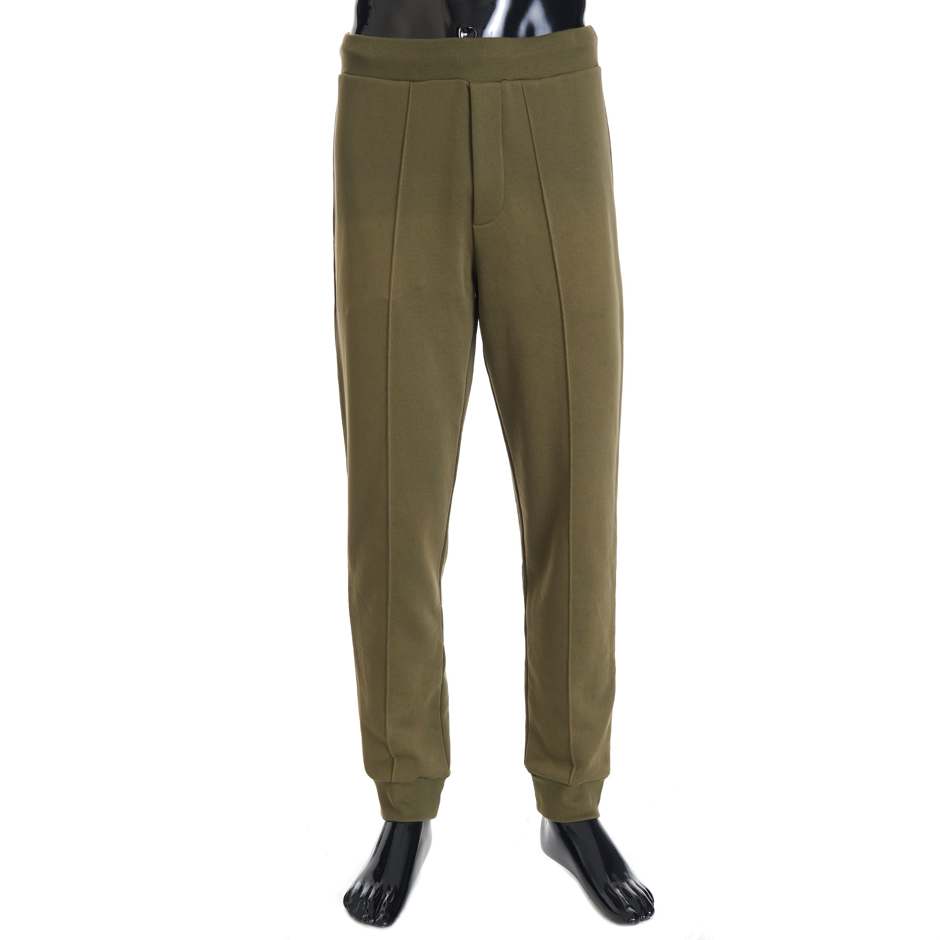 Berluti Jogging Trousers With Embroidered Logo In Khaki Green Cotton Size US 32 / EU 48 - 1 Thumbnail