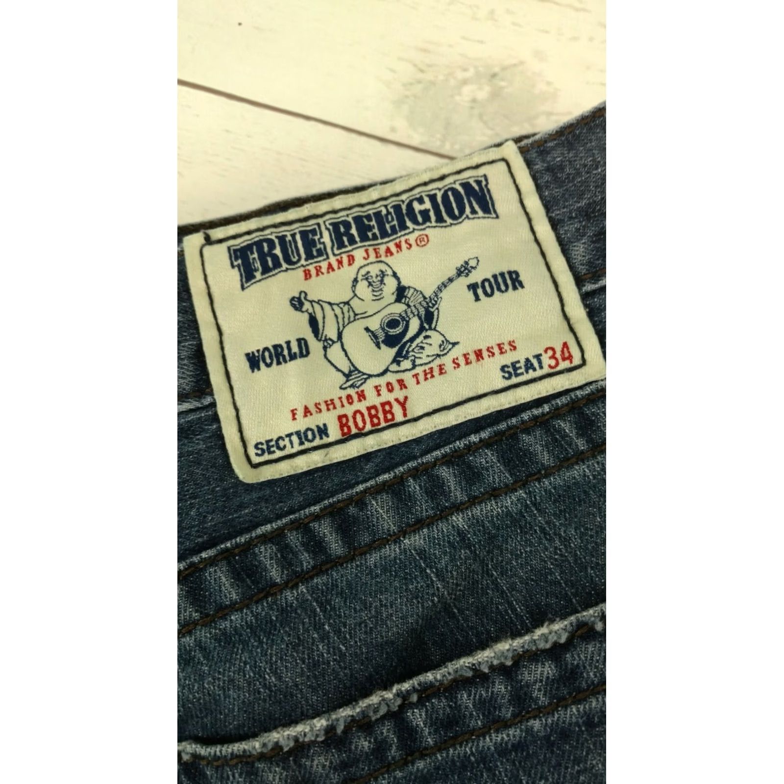 True Religion VINTAGE True Religion Men Jeans BOBBY Straight 39W 31L Dark Blue Cotton Mens Jeans Budd? Size US 39 - 4 Thumbnail