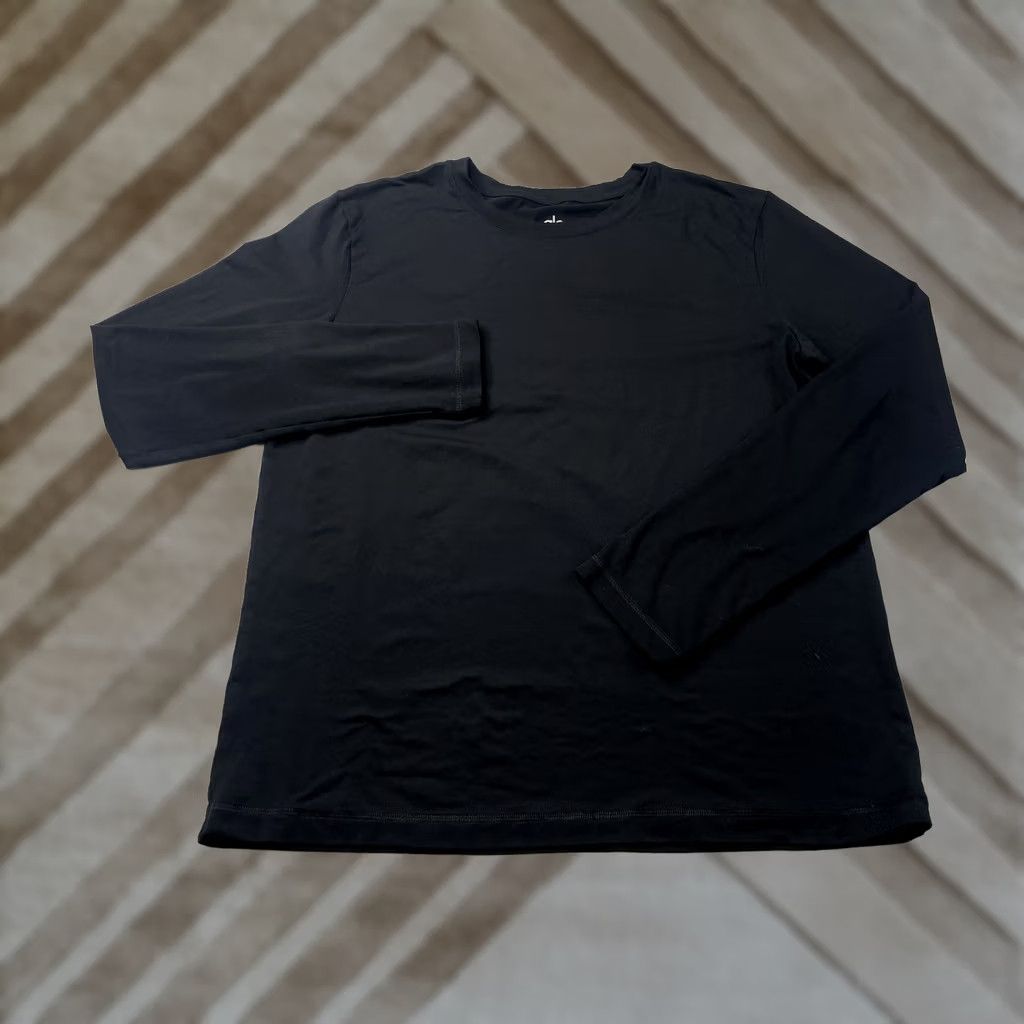 Alo ALO Crewneck Long Sleeve T-Shirt Black Men’s Size M Performance Shirt Regular Size US M / EU 48-50 / 2 - 1 Thumbnail