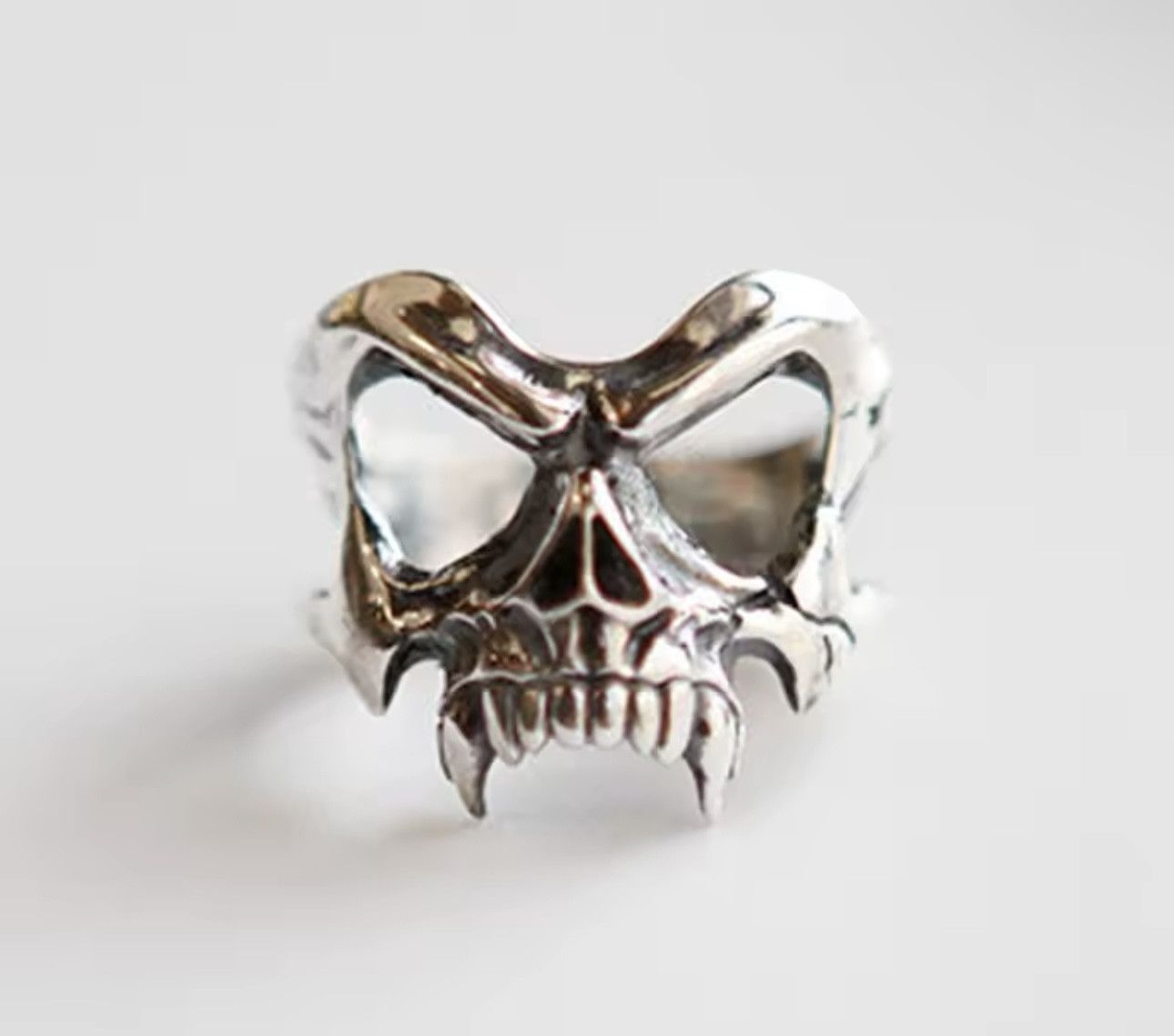 Jewelry × Vintage 925 Sterling Silver Skeleton Head Punk ​Ring Size ONE SIZE - 5 Thumbnail