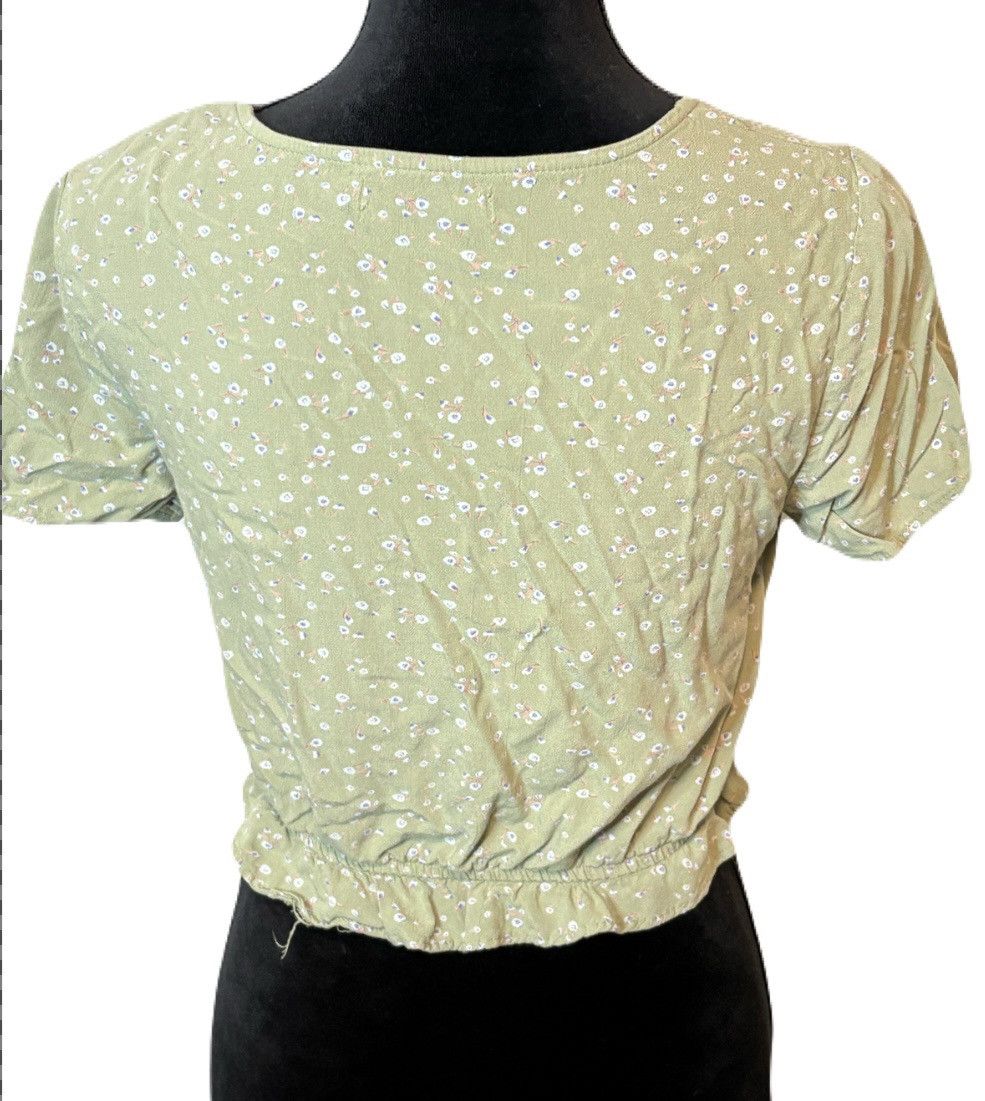 Other (So) Green Floral Cinch Babydoll Top: Size Medium Size M / US 6-8 / IT 42-44 - 2 Thumbnail