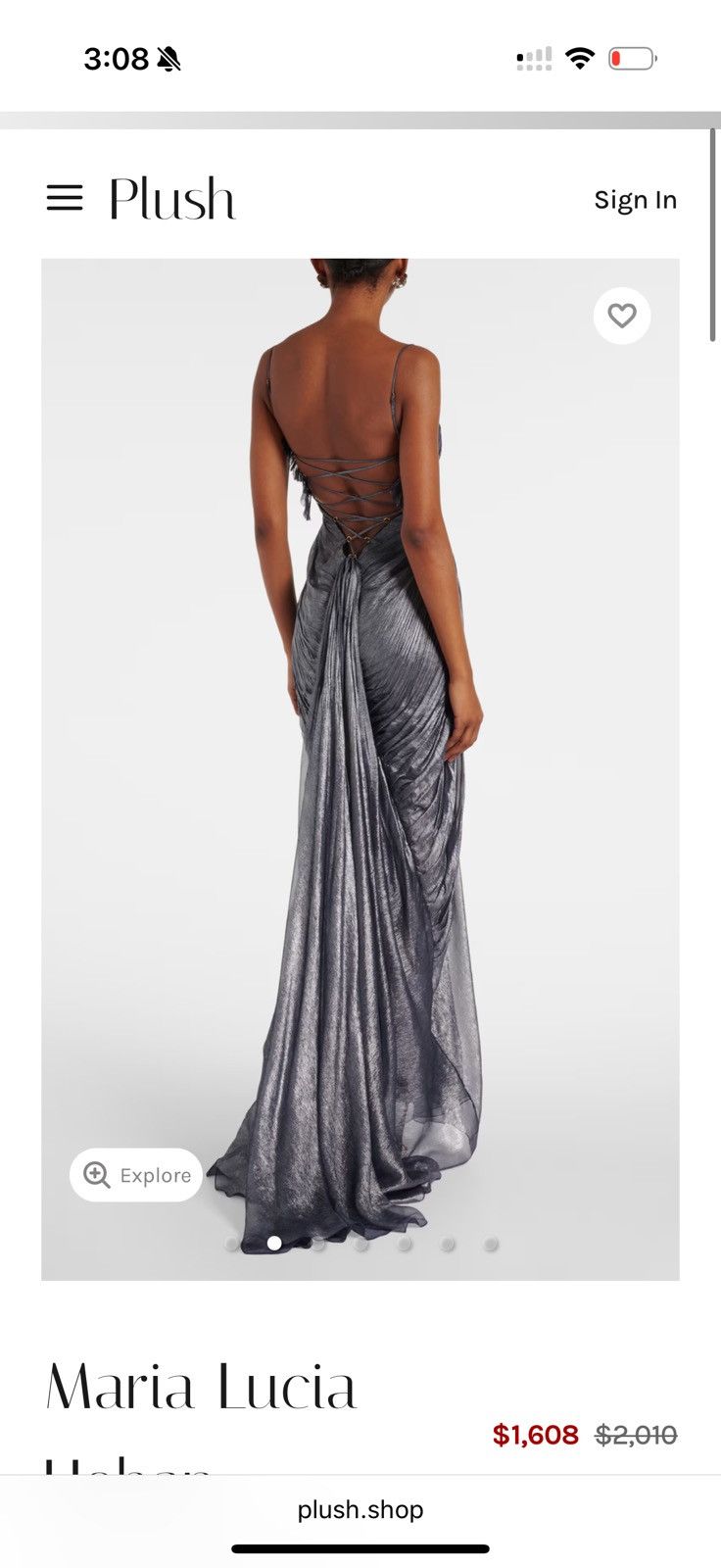 Other Maria Lucia Hohan Victoria gown in Nightfall Size XS / US 0-2 / IT 36-38 - 2 Thumbnail