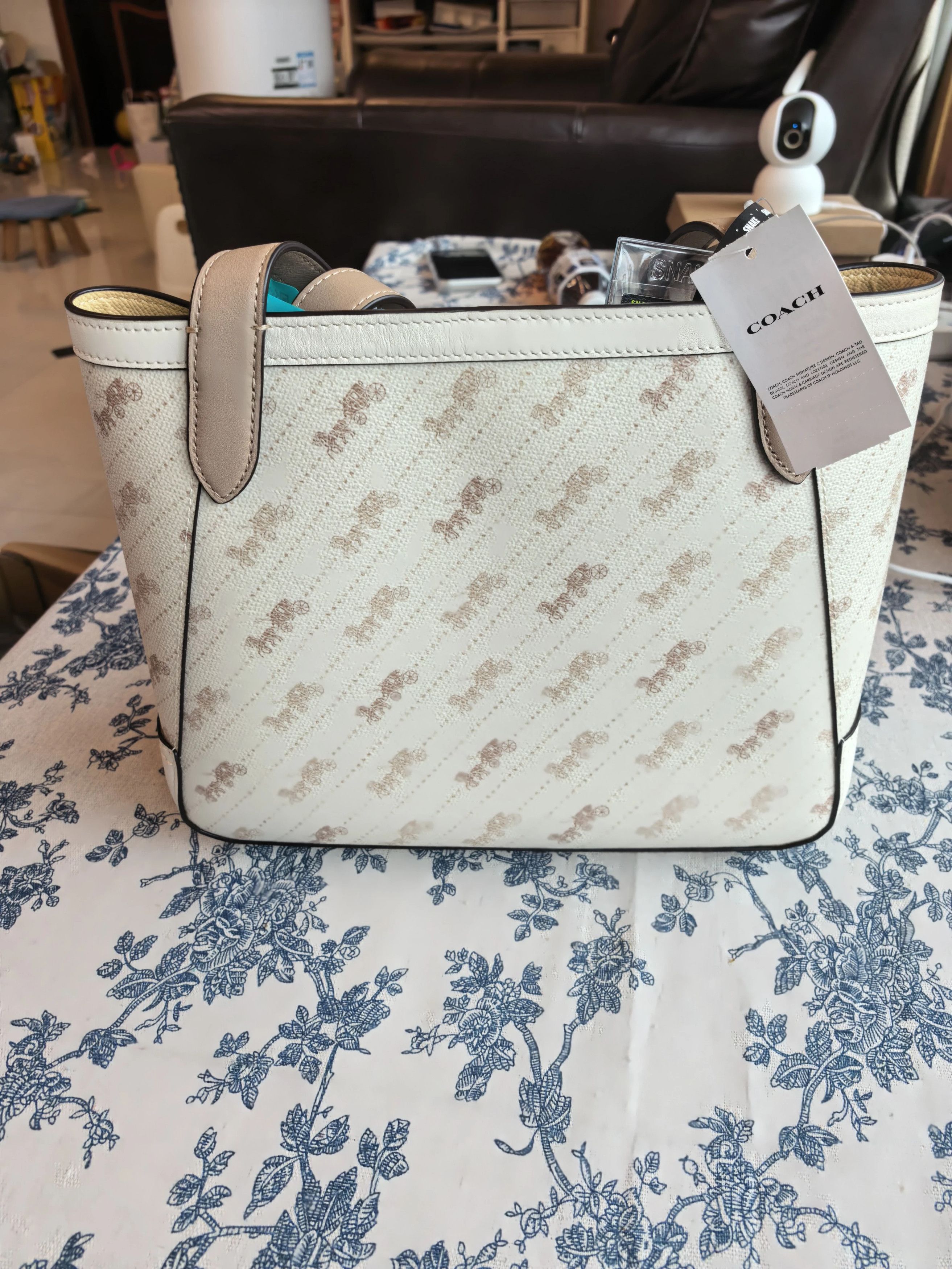 Coach COACH Horse & Carriage Monogram Tote Medium New Size ONE SIZE - 5 Thumbnail
