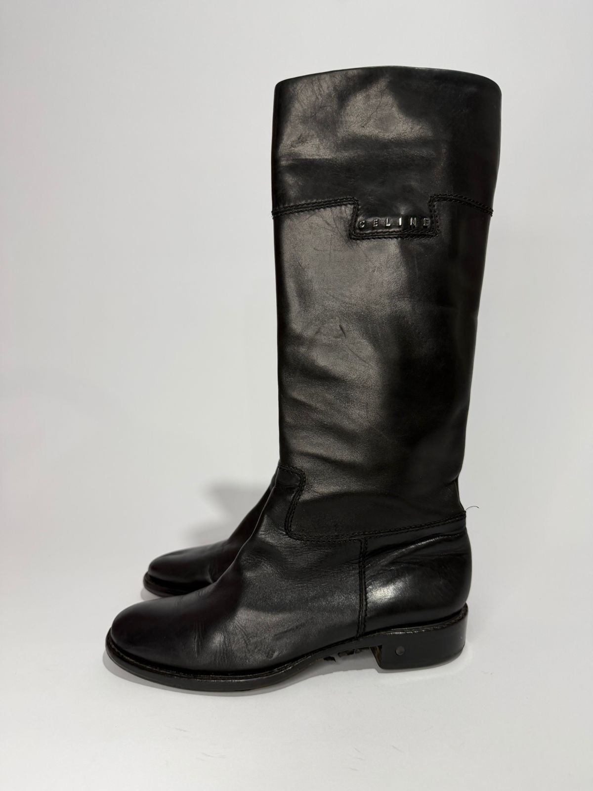 Celine Celine Leather riding boots 37 EU Size US 7 / IT 37 - 4 Thumbnail