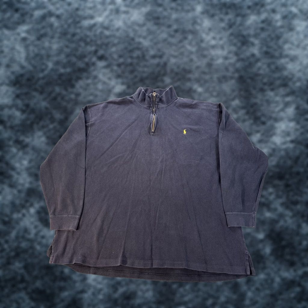 Polo Ralph Lauren Polo Ralph Lauren Sweater Shirt 4XLT Mens Blue Yellow Pony Cotton Knit 1/4 Zip Mock Neck Pullover Classic Preppy Designer Logo Size US XXL / EU 58 / 5 - 1 Thumbnail