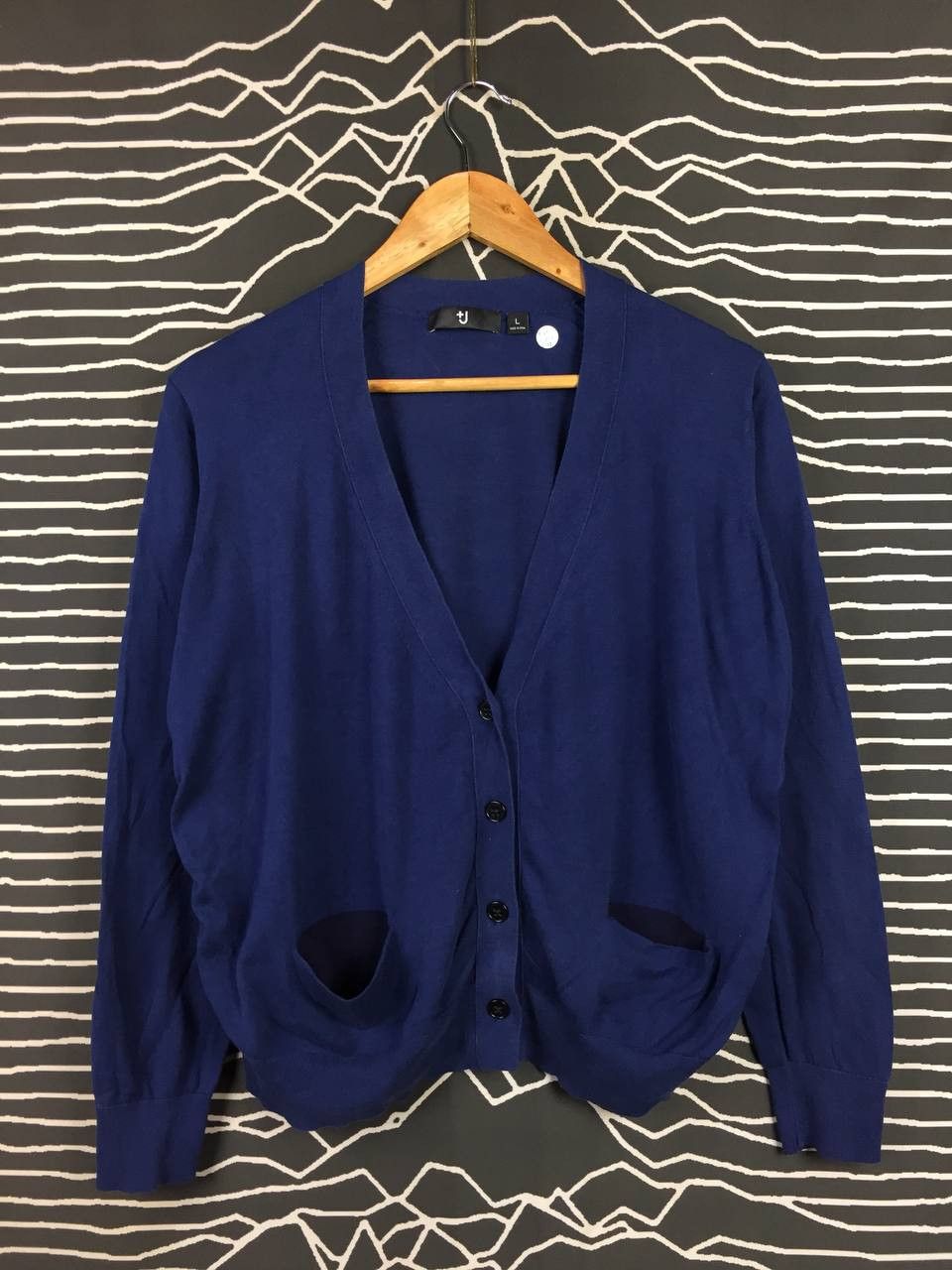 Jil Sander × Uniqlo Uniqlo Jil Sander +J Modern Minimal V-Neck Button Cardigan Size L / US 10 / IT 46 - 1 Thumbnail