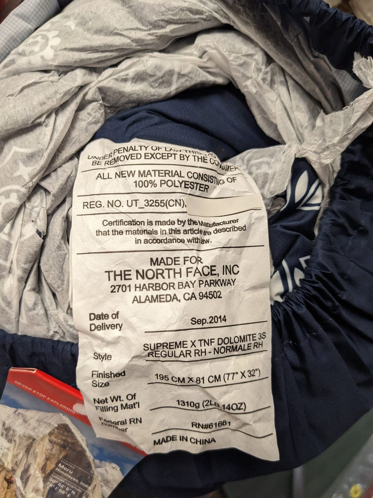 Supreme FW14 Supreme The North Face Bandana Dolomite Sleeping Bag Size ONE SIZE - 8 Thumbnail