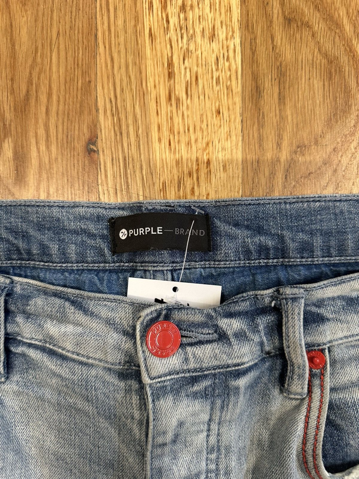 Purple Brand Purple Brand Red Stitch Blue Denim Jeans Size 36 Size US 36 / EU 52 - 3 Thumbnail