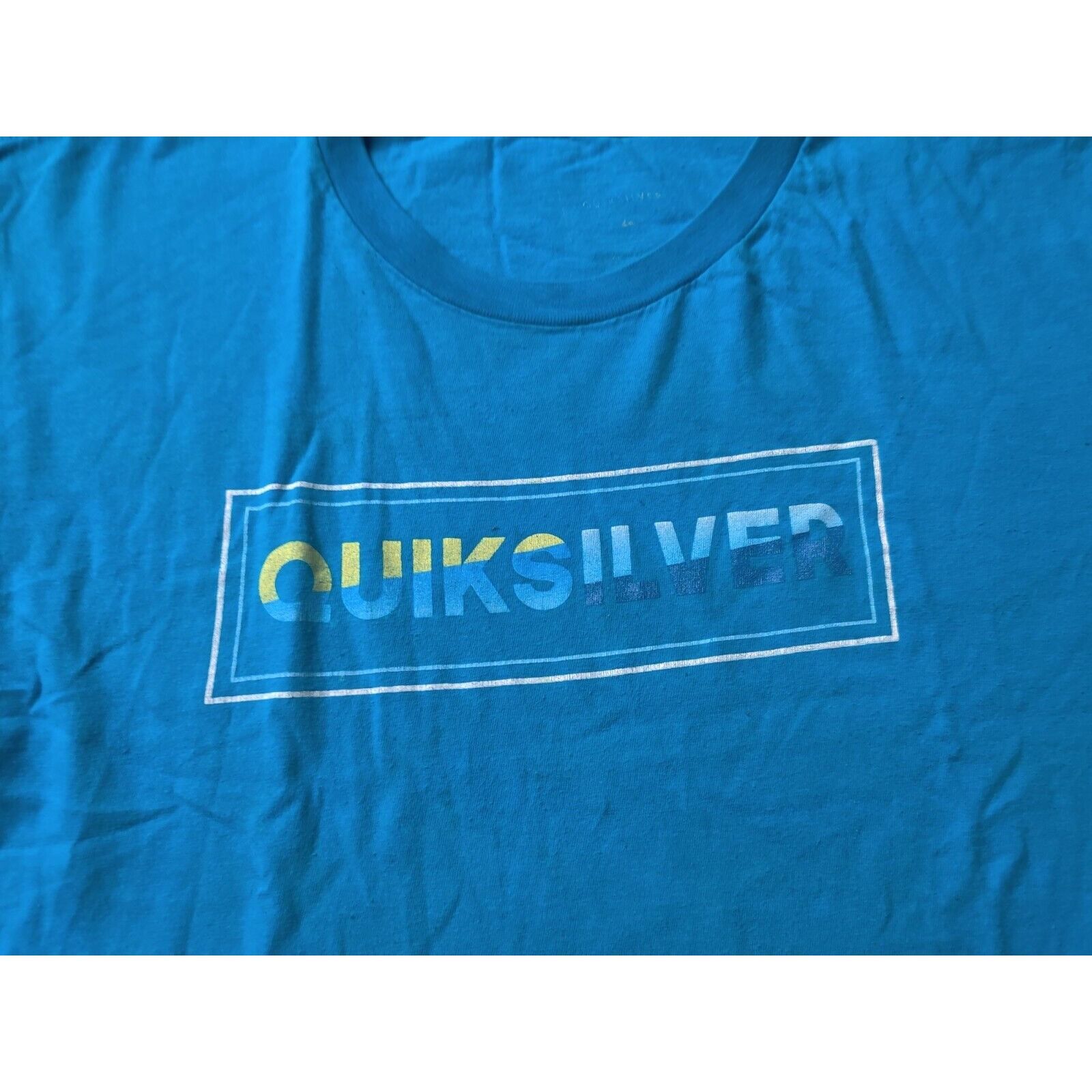 Quiksilver Quiksilver Shirt YOUTH Boys XL Light Blue Box Logo Spell Out Size US XL / EU 56 / 4 - 2 Thumbnail