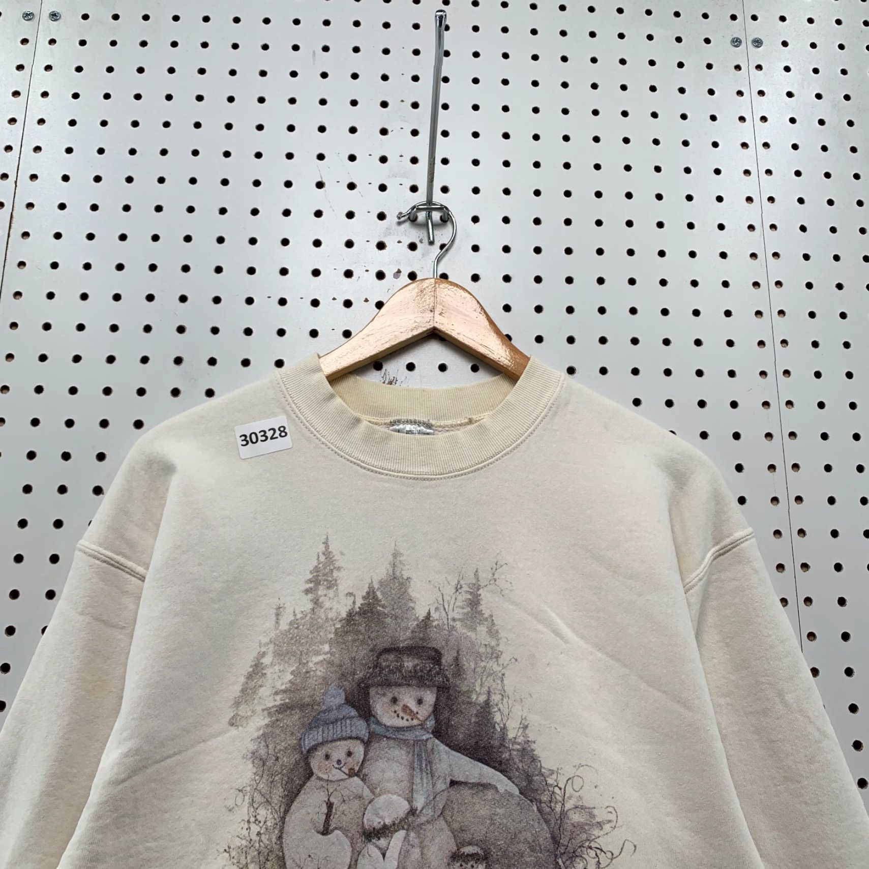 Fruit Of The Loom VINTAGE Snowman Campfire Winter Graphic Crewneck Sweatshirt Men M White 90s Christmas Winter Fruit of the Loom Sweatshirt Mens Size US M / EU 48-50 / 2 - 7 Thumbnail