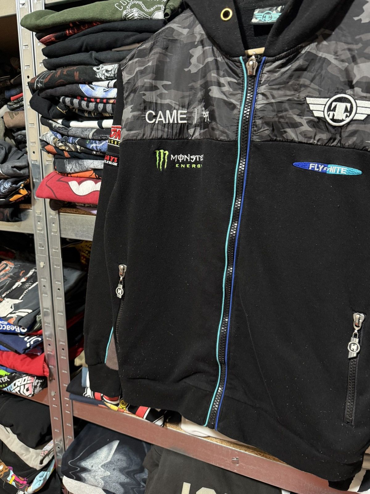 Vintage Monster Energy Racing Zip Hoodie TTC By Keith Flint Size US S / EU 44-46 / 1 - 8 Thumbnail
