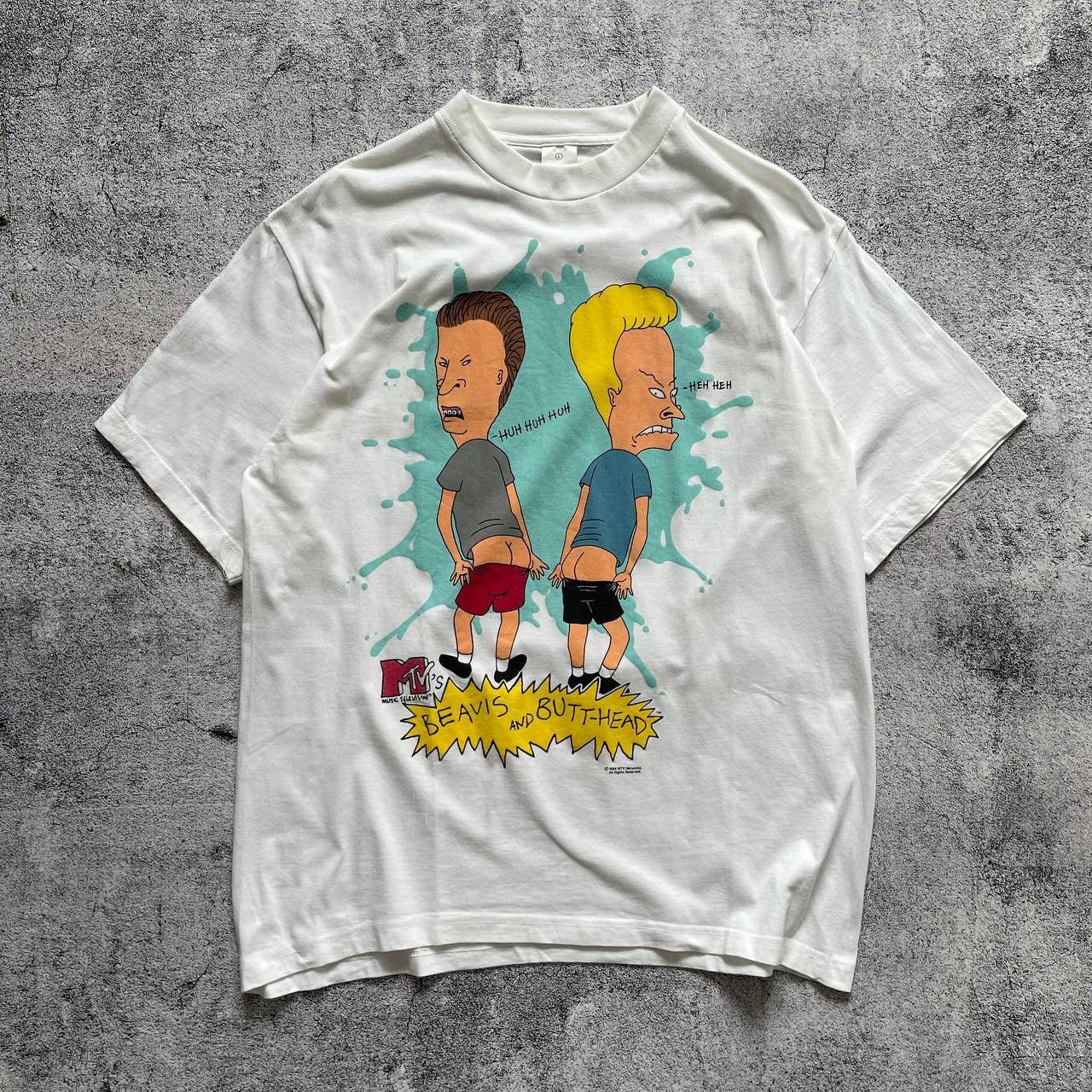 Mtv 1994 Vintage MTV Beavis and Butt-Head T-Shirt White Size L Size US L / EU 52-54 / 3 - 1 Thumbnail