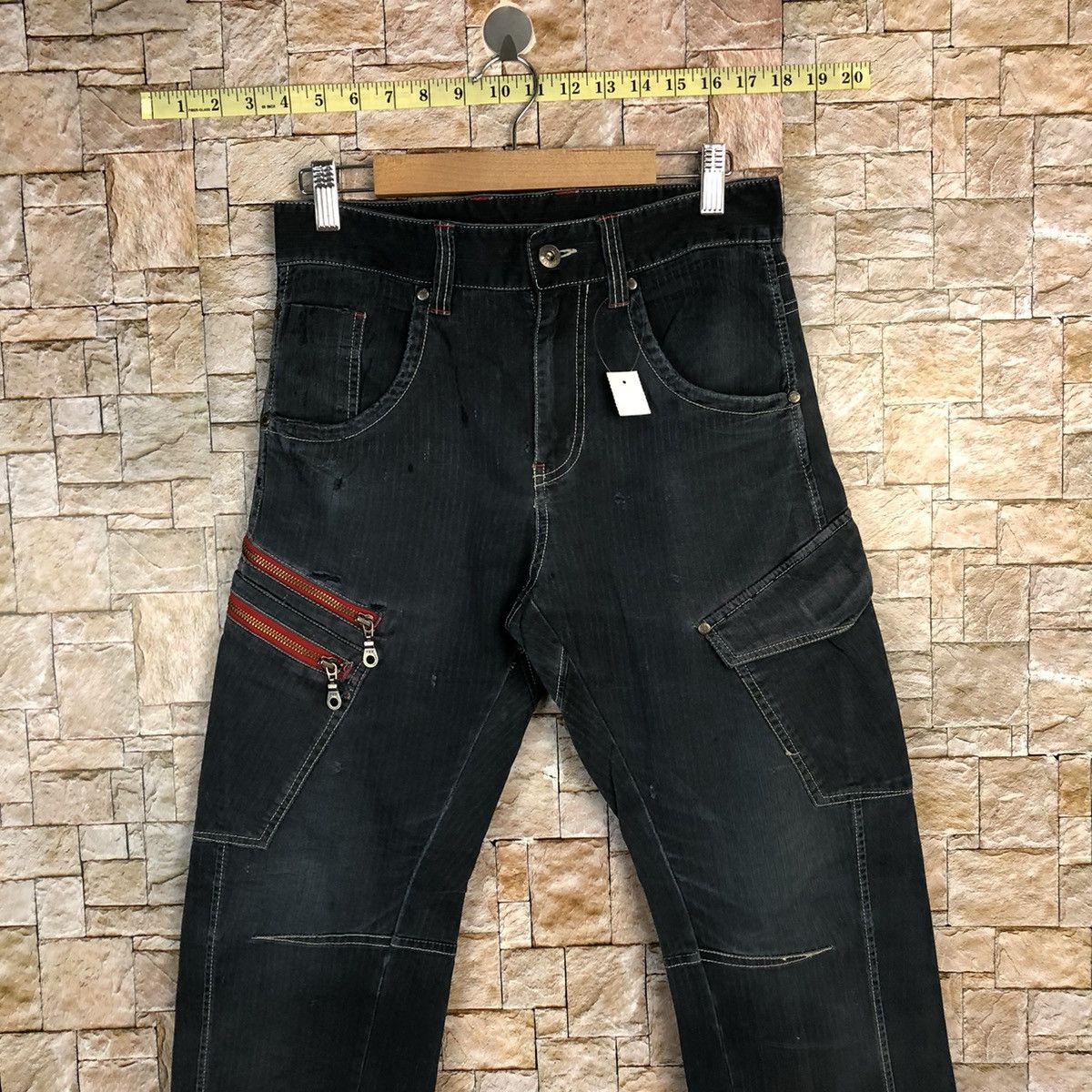 Japanese Brand Hummer Blue Cargo utility tactical Multipocket Pants #A723 Size US 28 / EU 44 - 2 Thumbnail