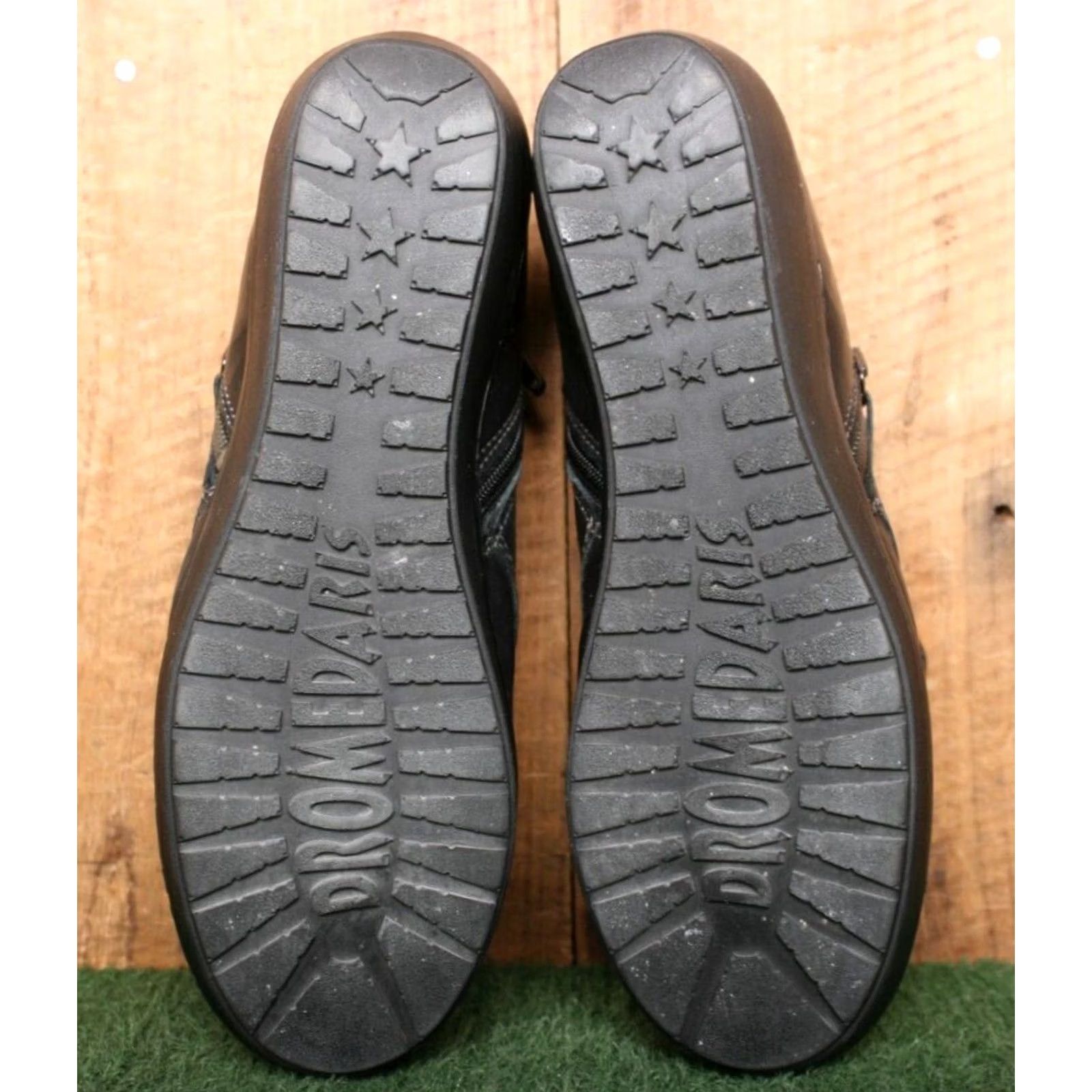 Vintage DROMEDARIS Becky Black Leather Wedge Oxford Womens Casual Shoes 8.5 US 39 EUR Size US 9 / IT 39 - 5 Thumbnail