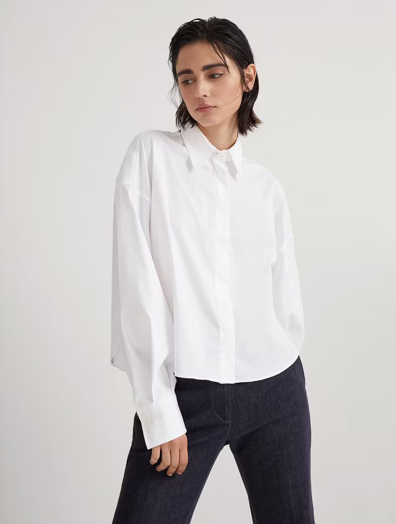 Brunello Cucinelli o1la1rc1a0425 Blouse in White Size M / US 6-8 / IT 42-44 - 2 Thumbnail
