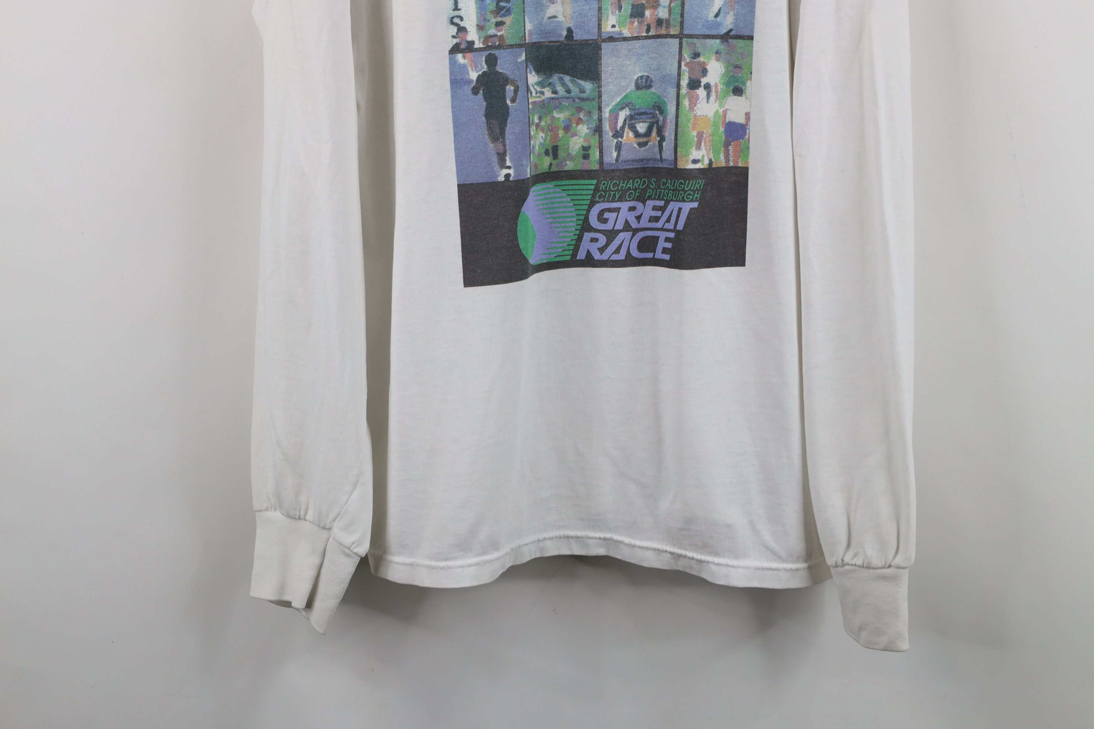 Vintage Vintage 90s Great Race Road Running Long Sleeve T-Shirt USA Size US XL / EU 56 / 4 - 3 Thumbnail