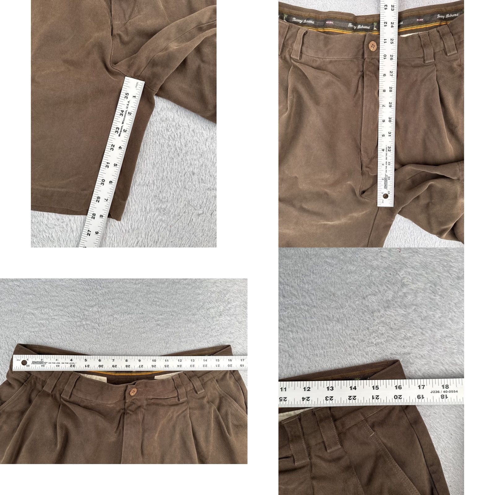 Tommy Bahama Tommy Bahama Shorts Men Bermuda 36 Brown Silk Pleated Beach Resort 36x9 Relaxed Mens Summer 100% Silk Easy Care Pockets Quick Dry Size US 36 / EU 52 - 8 Thumbnail