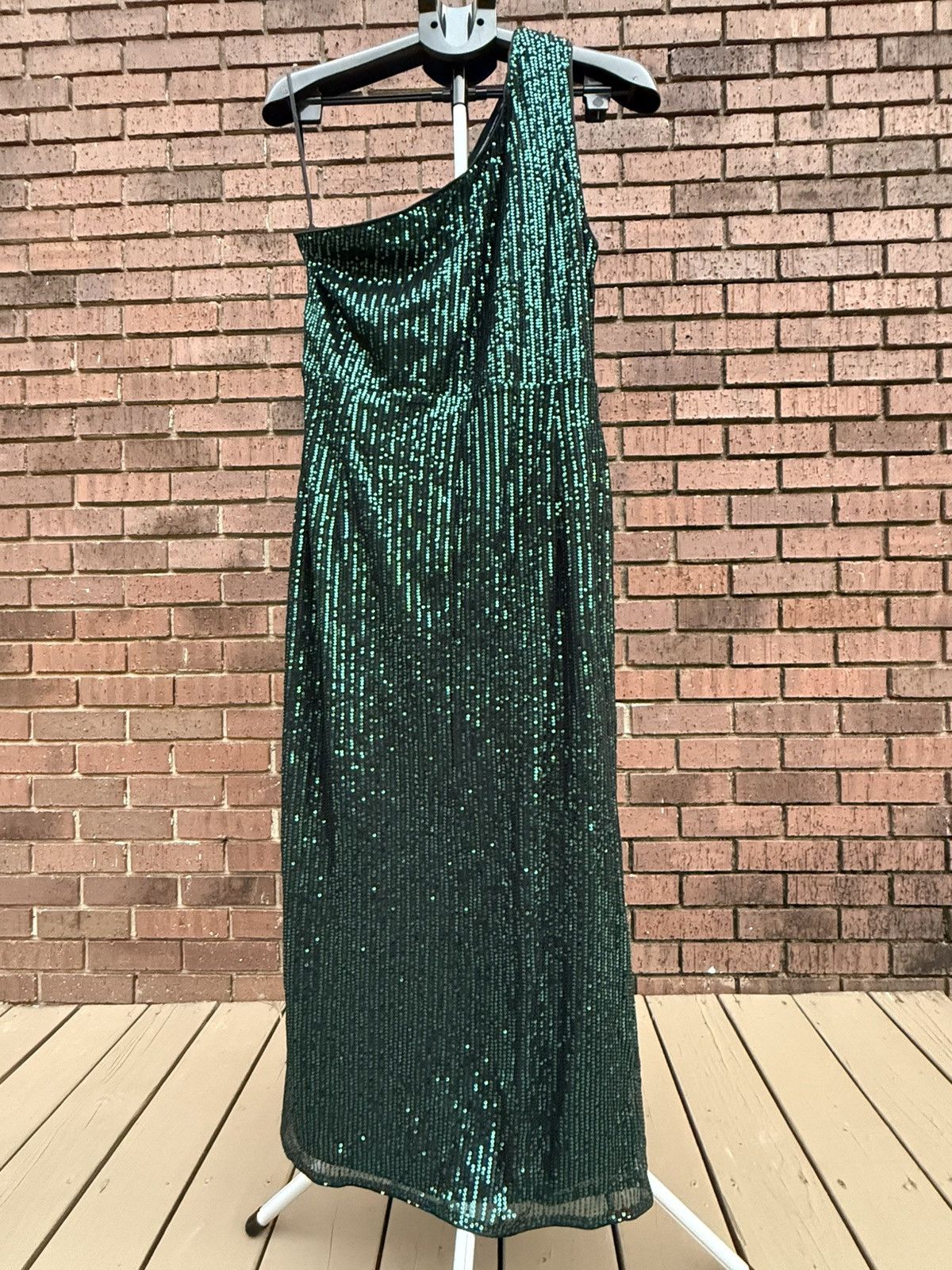 Other Grace Karin Green Sequin One Shoulder Formal Dress Size XL Size XL / US 12-14 / IT 48-50 - 9 Thumbnail