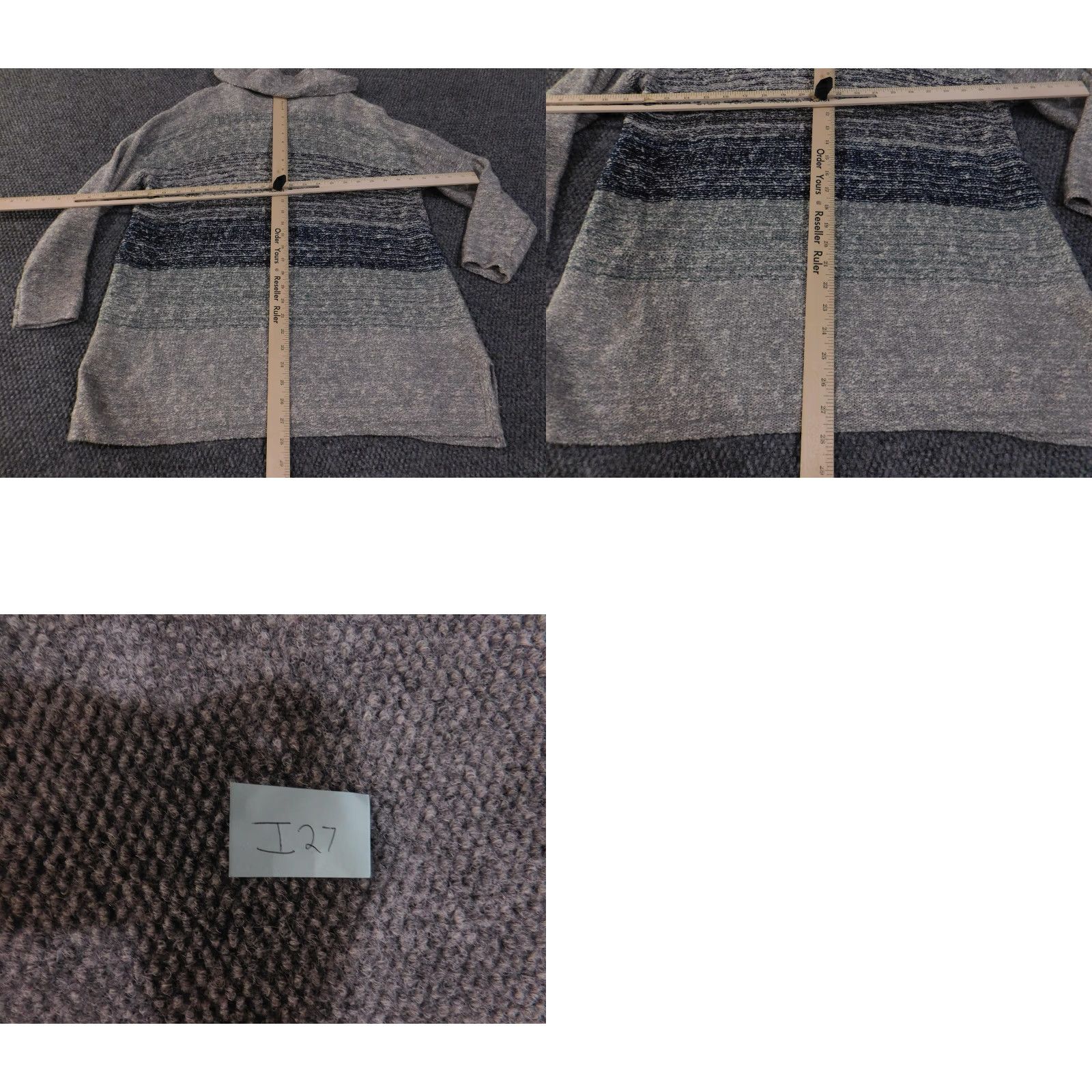 J. Jill VINTAGE J.Jill Sweater Tunic Womens Medium Gray Marled Knit Pullover Cowl Cotton Blend Size M / US 6-8 / IT 42-44 - 9 Thumbnail
