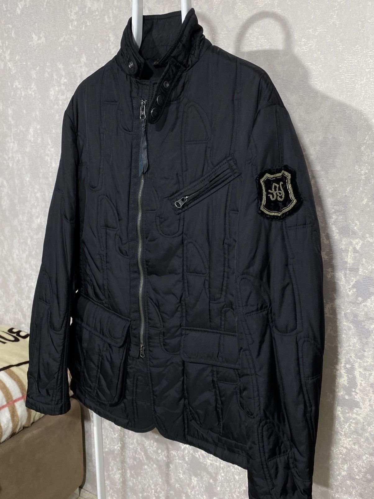 Armani × Barbour × Loro Piana Armani Jeans quilted jacket luxury Mens Size US L / EU 52-54 / 3 - 3 Thumbnail