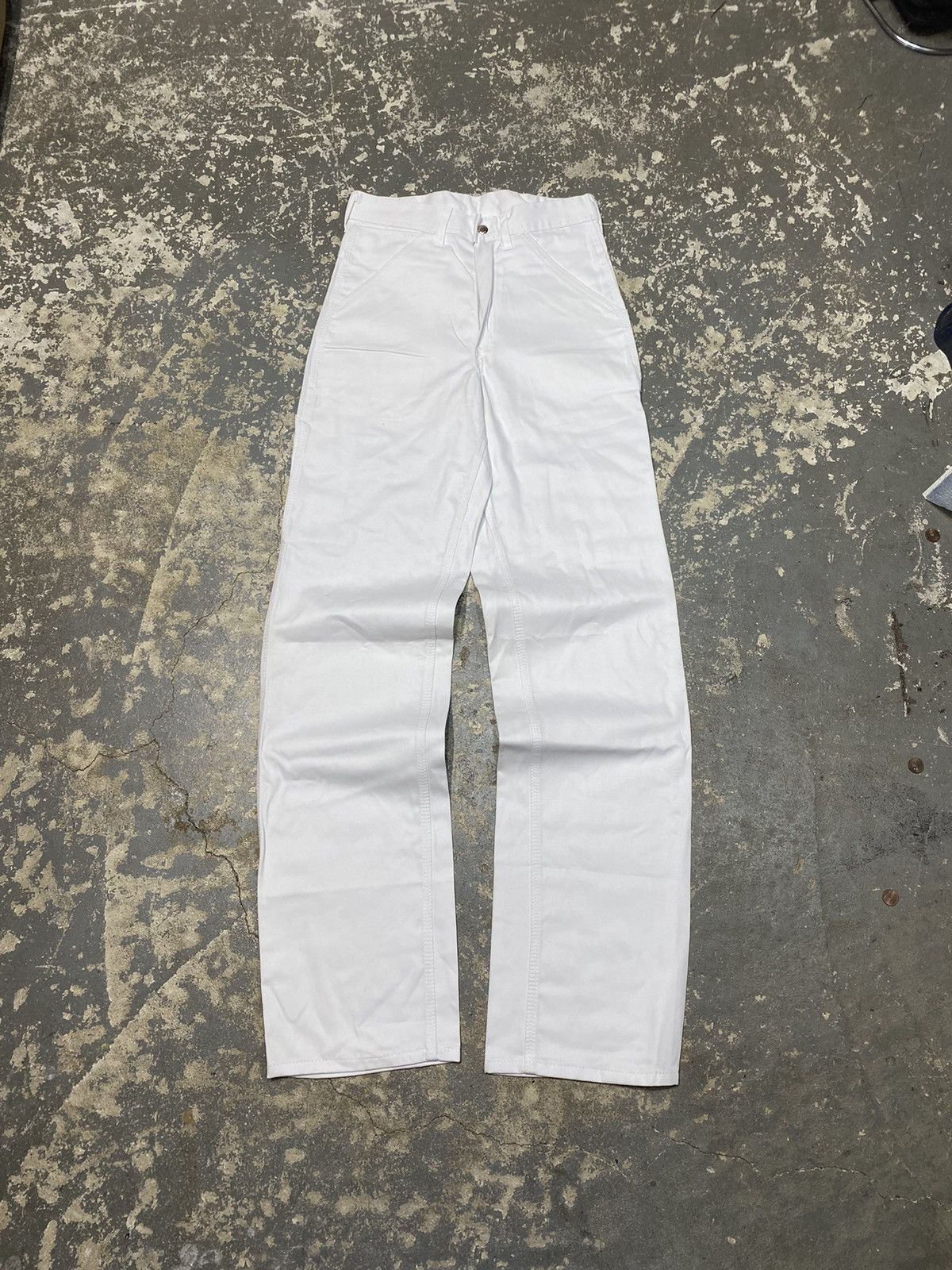 Carhartt × Vintage Vintage Stone Cutter Carpenter Painter Pants White Baggy New Size US 29 - 6 Thumbnail
