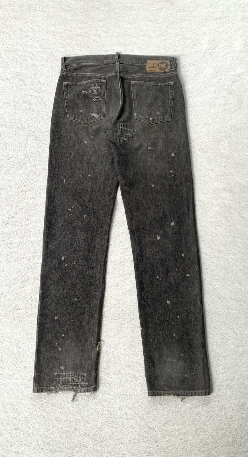 Japanese Brand 2000s Ba-tsu Distressed Denim Pants Size US 32 / EU 48 - 4 Thumbnail