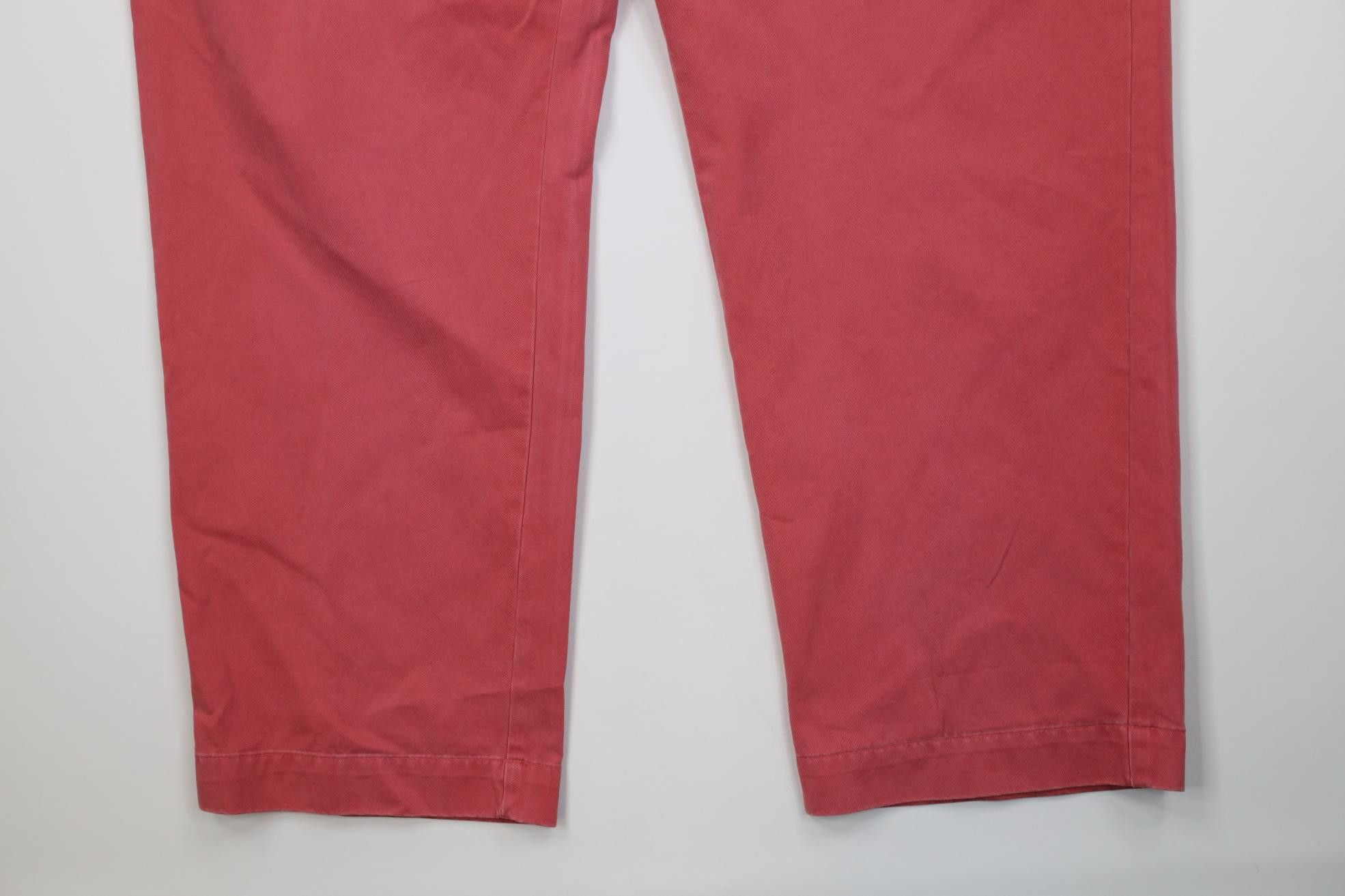 Polo Ralph Lauren Vintage Ralph Lauren Pleated Wide Leg Chino Pants Cotton Red Size US 42 / EU 58 - 4 Thumbnail