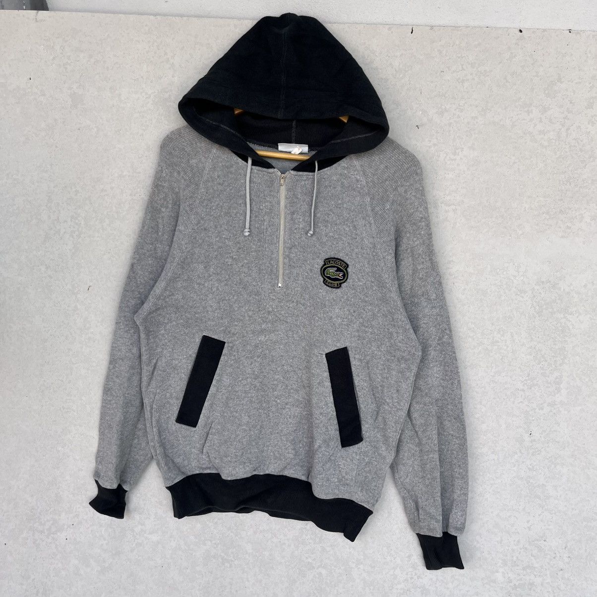Other Vintage Lacoste Hoodie With Logo Grey & Black Size M Size US M / EU 48-50 / 2 - 2 Thumbnail