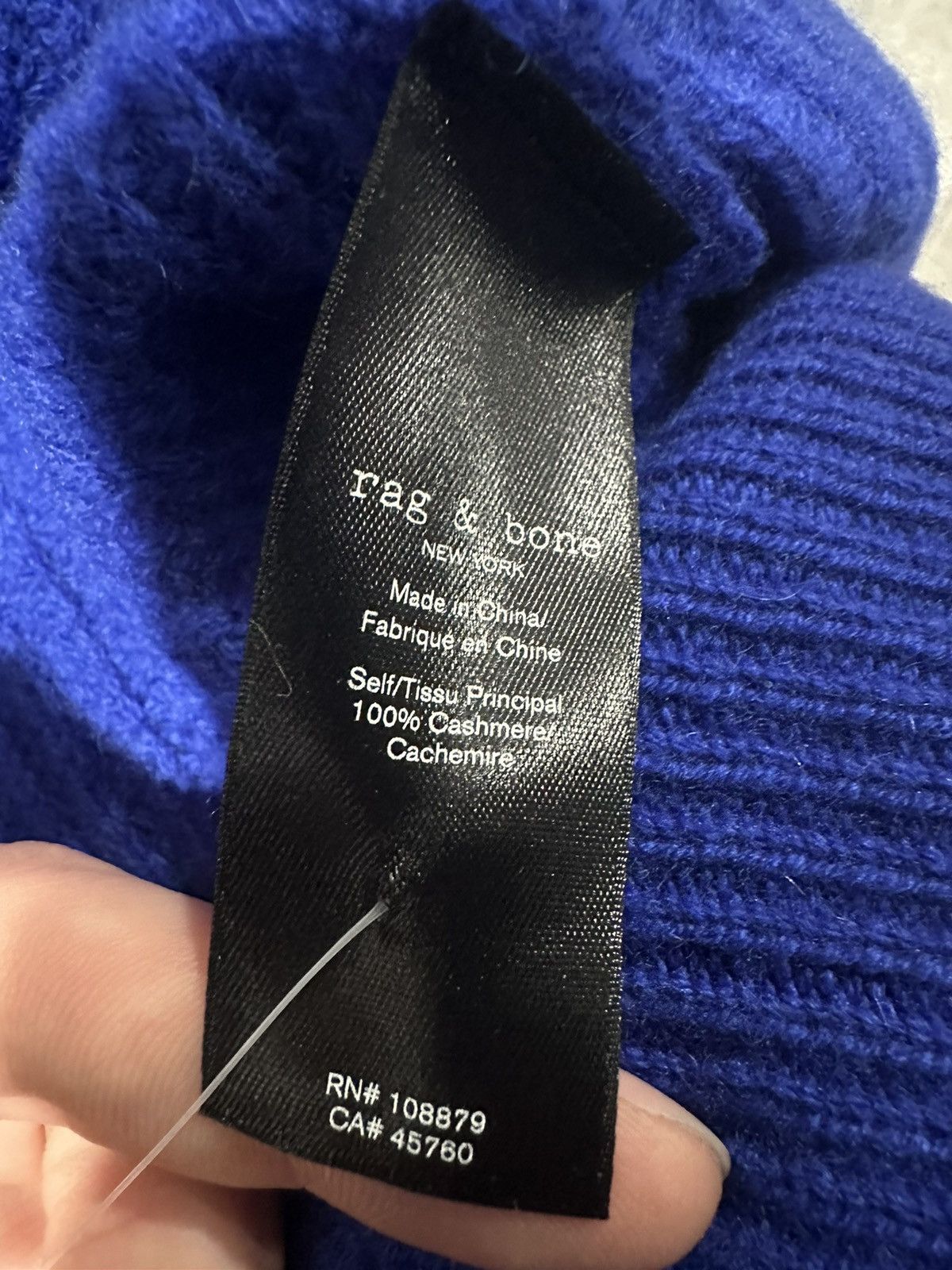 Rag & Bone RAG AND BONE BLUE PIERCE CASHMERE CREW BLUE NEW Size US XL / EU 56 / 4 - 2 Thumbnail