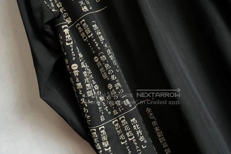 Yohji Yamamoto Black Yohji Yamamoto Wool Shirt with Print Size US L / EU 52-54 / 3 - 7 Thumbnail