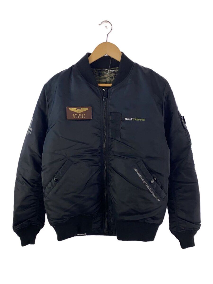 Avirex x Back Channel Nylon Flight Jacket Black
