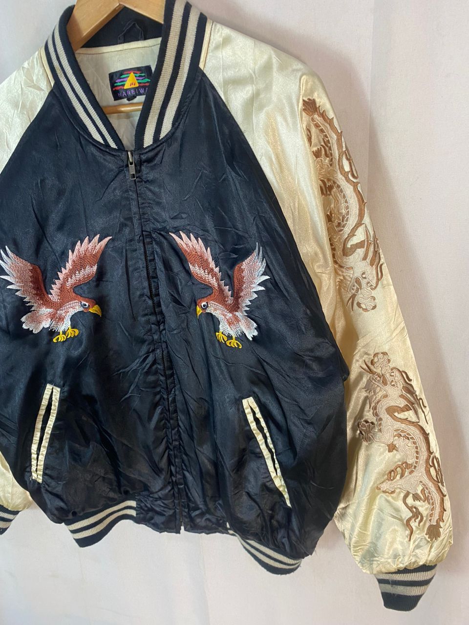 Japanese Brand × Vintage Vintage sukajan embroidered zipper jacket by hareiwa Size US L / EU 52-54 / 3 - 6 Thumbnail